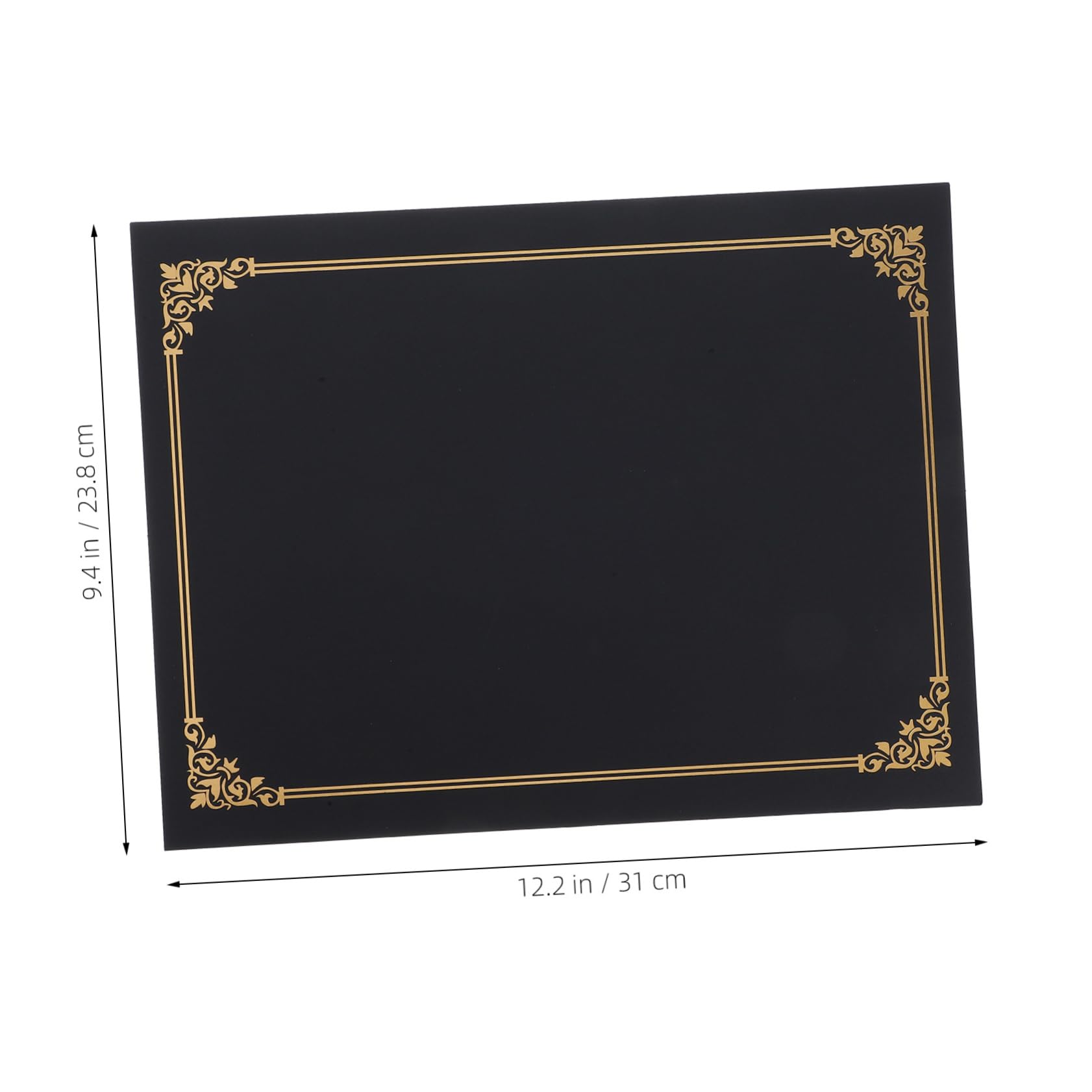 Pochettes en Papier Noir Design Élégant pour Certificats Lot de 10 Protège et Présente Vos Diplômes pour Bureau et Maison