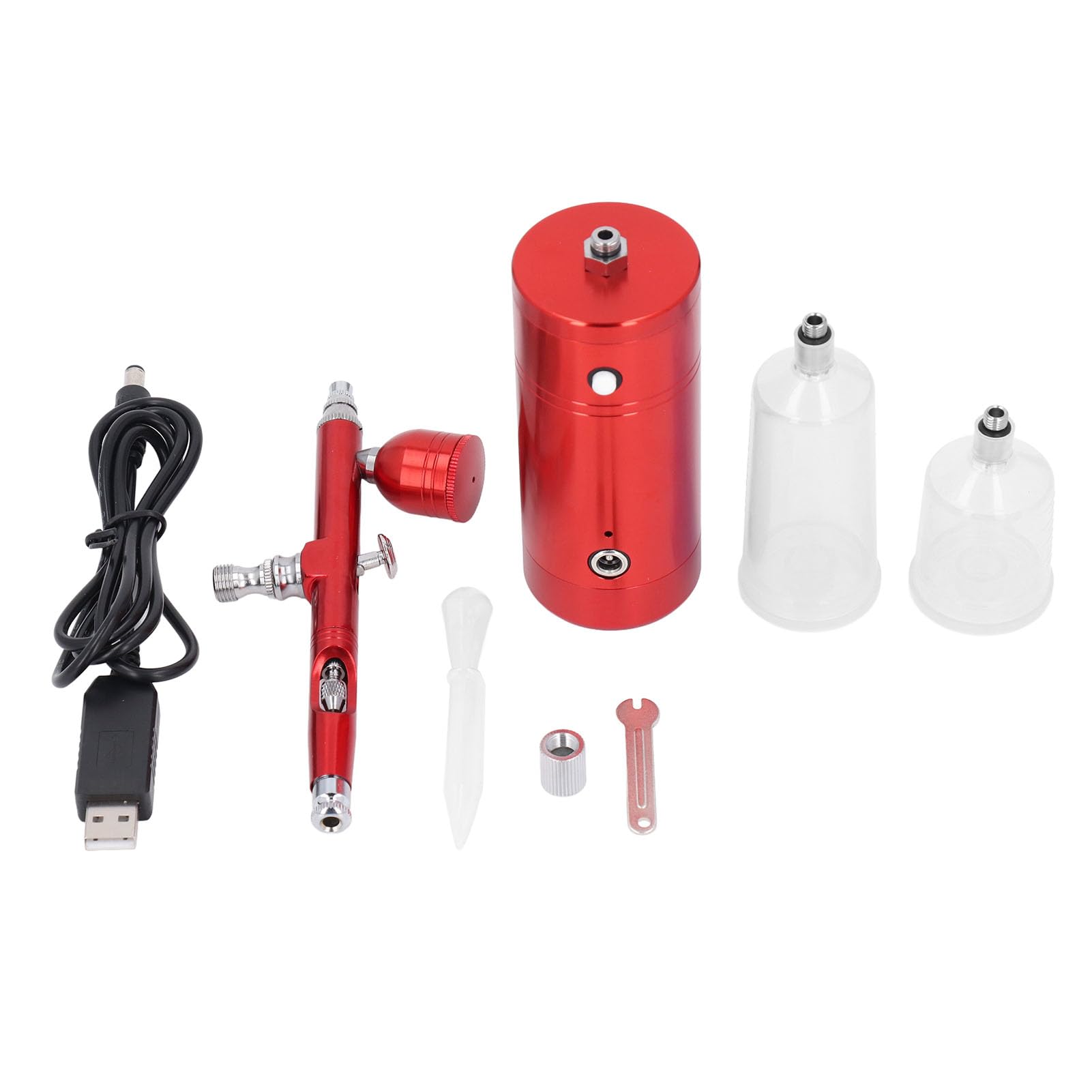 Naroote Kit de Aerógrafo Inalámbrico Recargable, Juego de Aerógrafo Inalámbrico Portátil con Compresor para Arte de Uñas, Maquillaje, Modelo, Pintura, Decoración de Pasteles