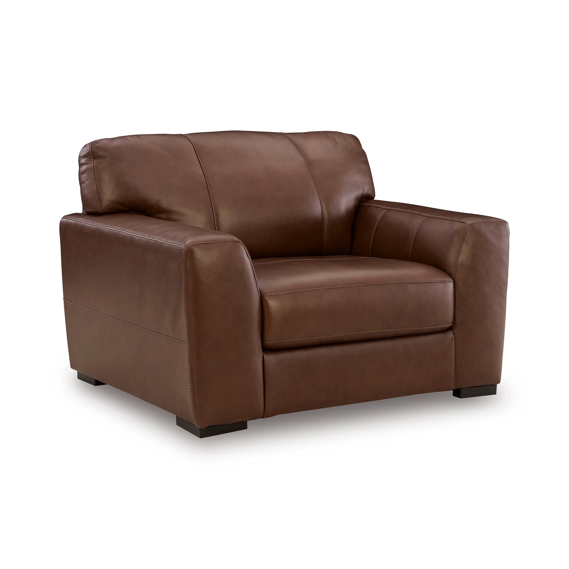Photo 1 of Signature Design by Ashley Creazzo Contemporary Leather Match Oversized Chair with Loose Seat Cushion, Dark Brown