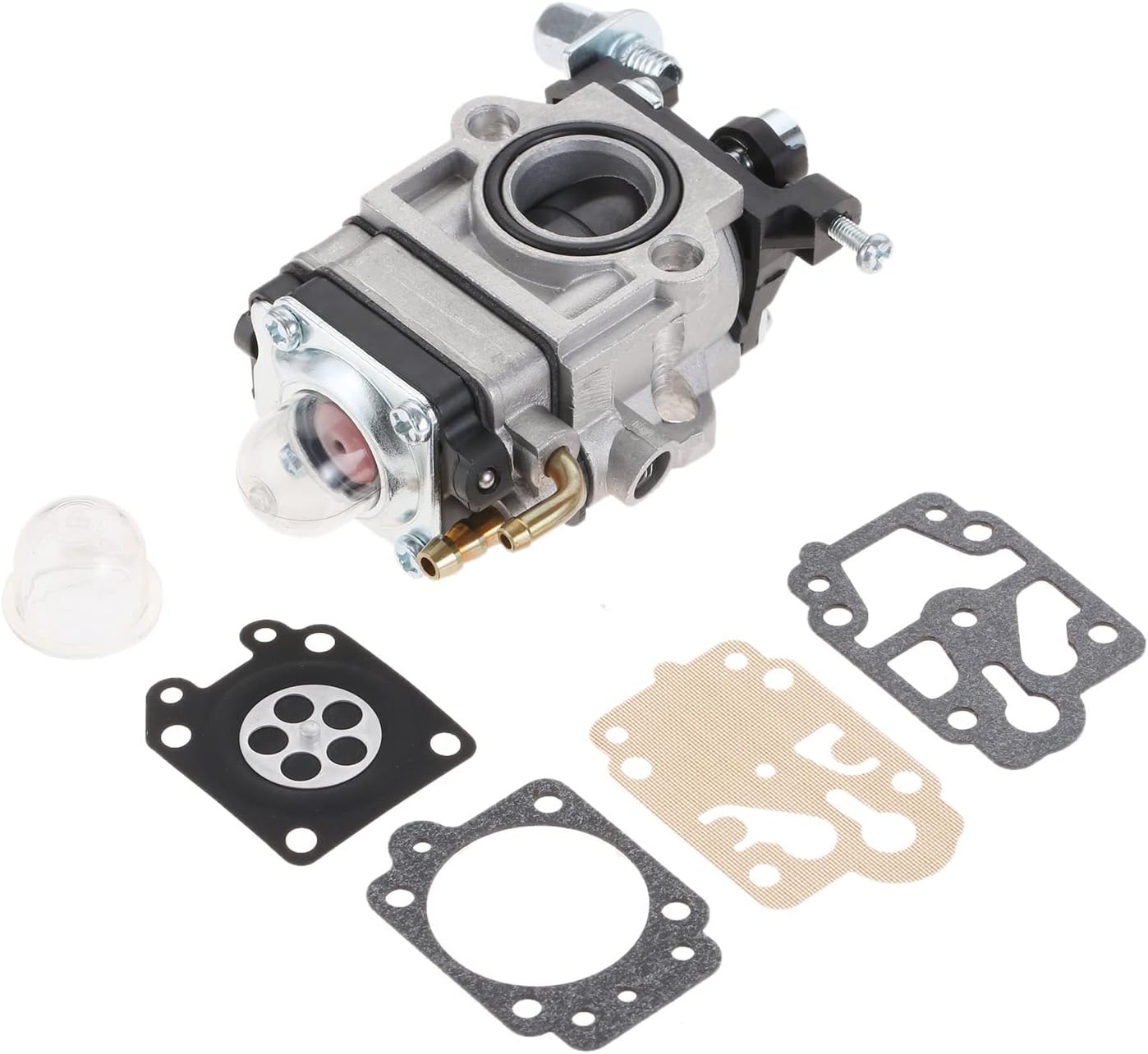 Carburetor Carb Petrol/Gas with Repair Kits Multi Tool Brush Cutter Grass Trimmer Parts Replacement for MP15 43CC 52CC CG430 CG520 BC430 BC520