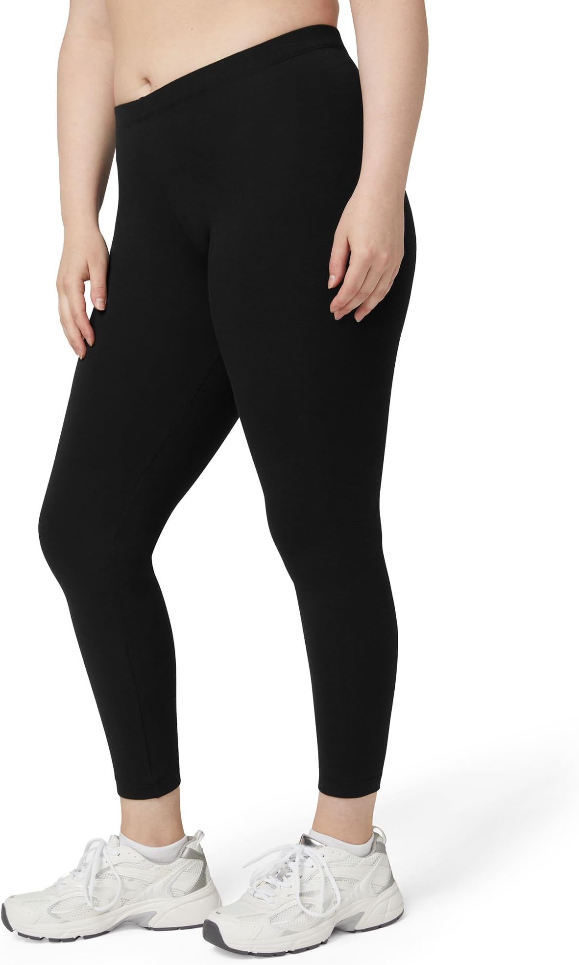 Women's Leggings - Soft Cotton Feel, Comfortable & Perfect for Layering, Gentle Elastic Waistband