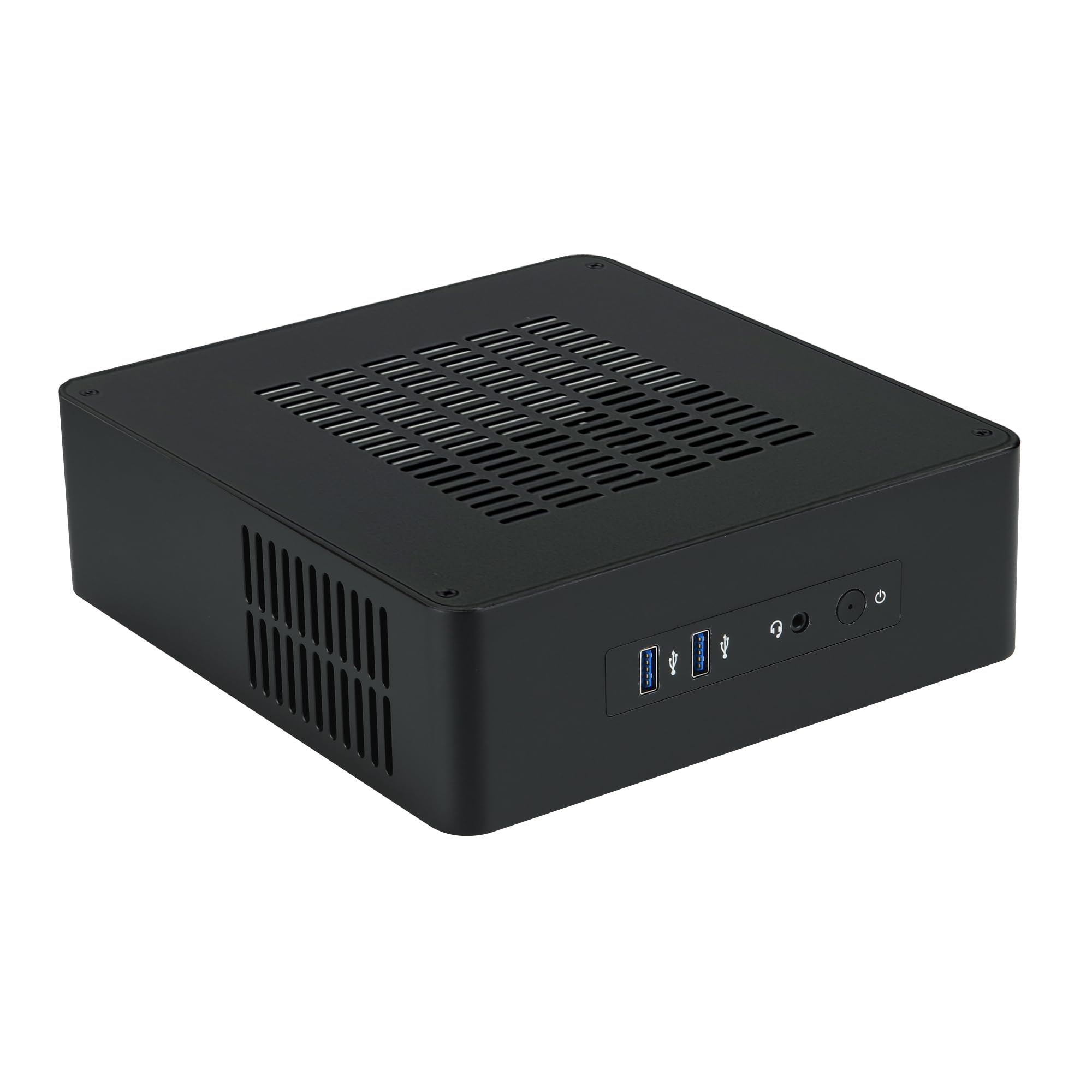 TA65 Black Aluminium Desktop HTPC Mini-ITX Computer Chassis Support DC Pico PSU