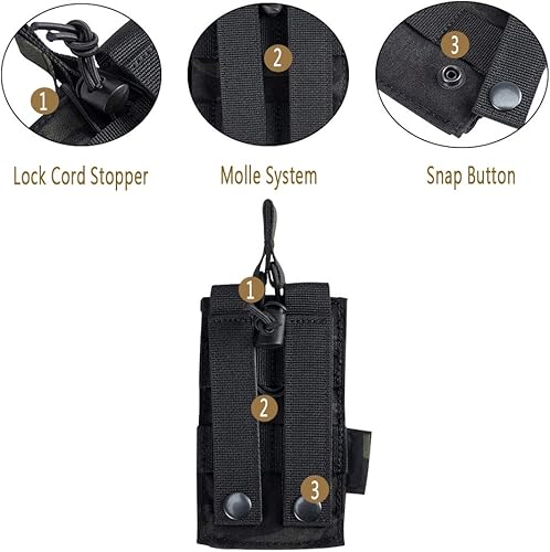 Miniatura 69 de EXCELLENT ELITE SPANKER Funda para rifle elástico Mag M4 M14 M16 AK AR para rifle elástico M4 M14 M16 AK AR para bolsa de pistola Mag Doble-Negro