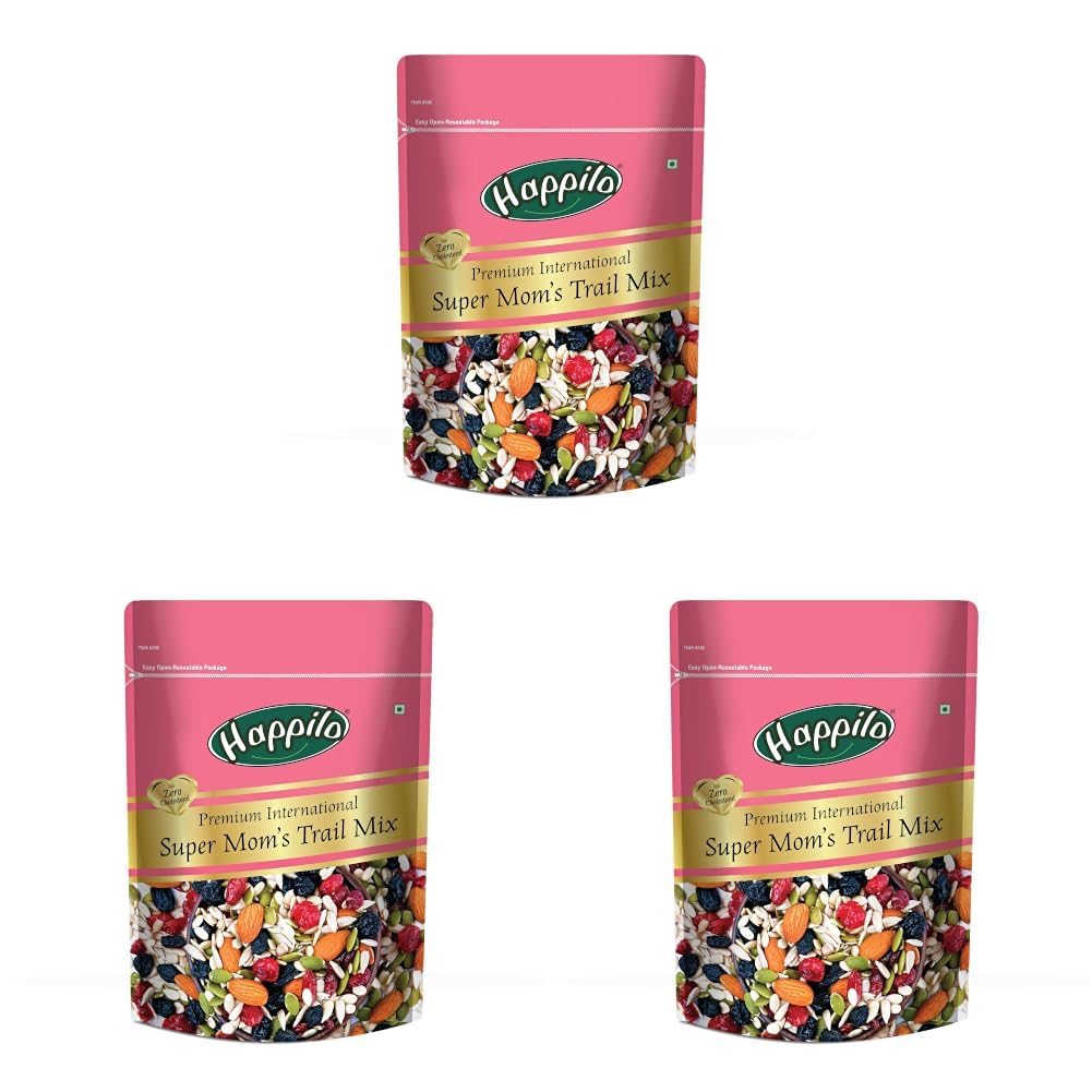 Happilo Premium International Supermom Trail Mix 325g | 7 Superfood in 1 Mixes with Roasted Almonds | Pumpkin, Flax & Watermelon Seeds | Dried Cranberries | Blueberries | Afgan Black Raisins | Cherry, Superfood Mix-image-19