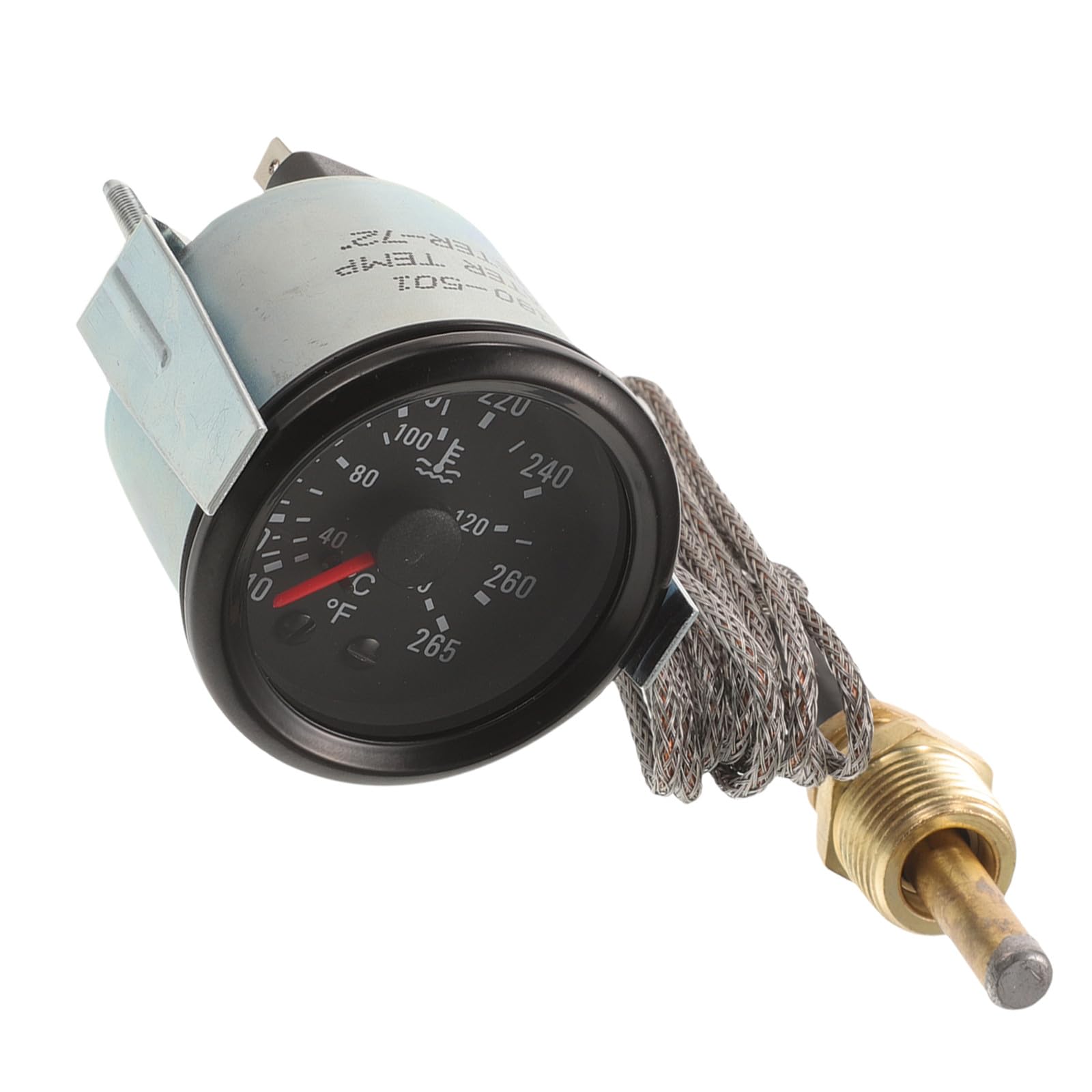 Misuratore di Temperatura Acqua Meccanico da 52mm con Sensore Doppia Scala °c/°f per Auto, Camion e Barca, Indicatore Temperatura Serbatoio Affidabile per Cruscotto Veicolo,