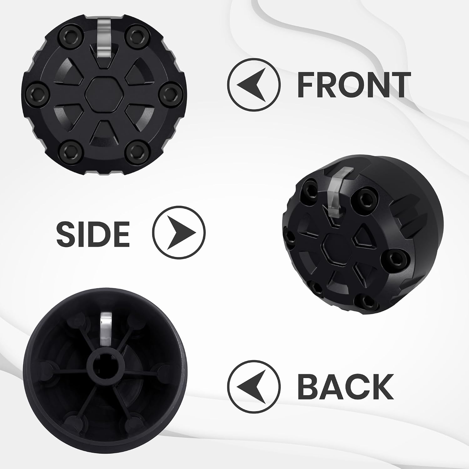 4 Pack - 2nd Gen Tacoma Accessories AC Knob Upgrade - 2005,2006,2007,2008,2009,2010,2011,2012,2013,2014,2015 Tacoma Climate Control Dial Mods Set - for Toyota Interior Replacement Kit