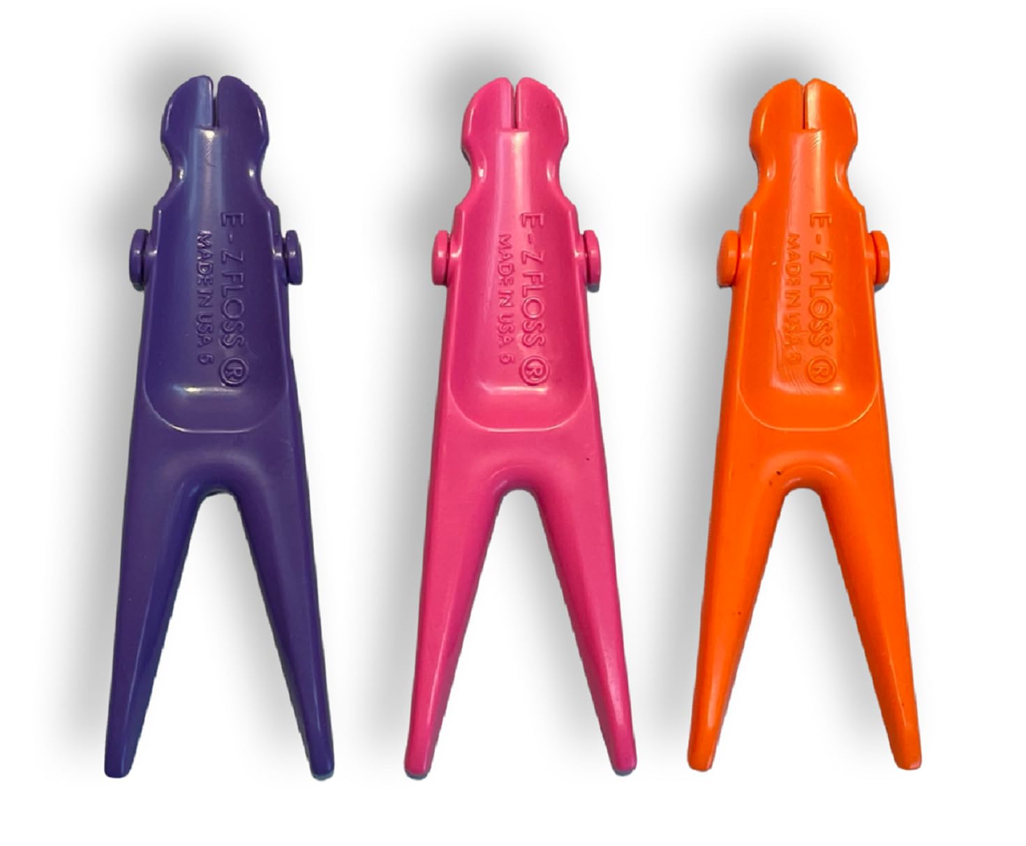 Dental Floss Holder Purple Orange Pink
