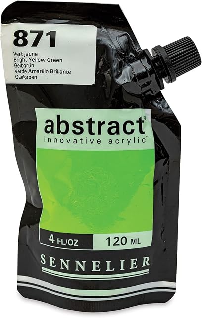 Sennelier Abstract Innovative Acrylic Artist Paint Pouch 120ml (871 Bright Yellow Green)
