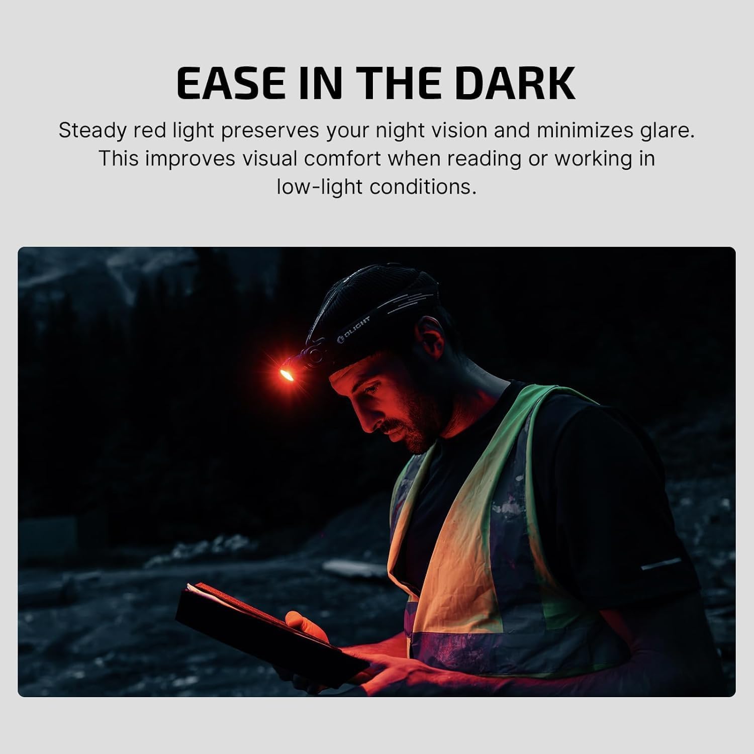 OLIGHT Perun 3 Rechargeable Headlamp Flashlight, 3000 Lumens LED Headlight with Red Light, Waterproof Head Lamp with Headband for Outdoor Camping, Hiking, Working (OD Green)