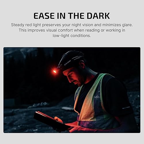 Miniatura 5 de OLIGHT Perun 3 - Linterna frontal recargable, 3000 lúmenes LED con luz roja, lámpara frontal impermeable con diadema para campamento al aire libre,