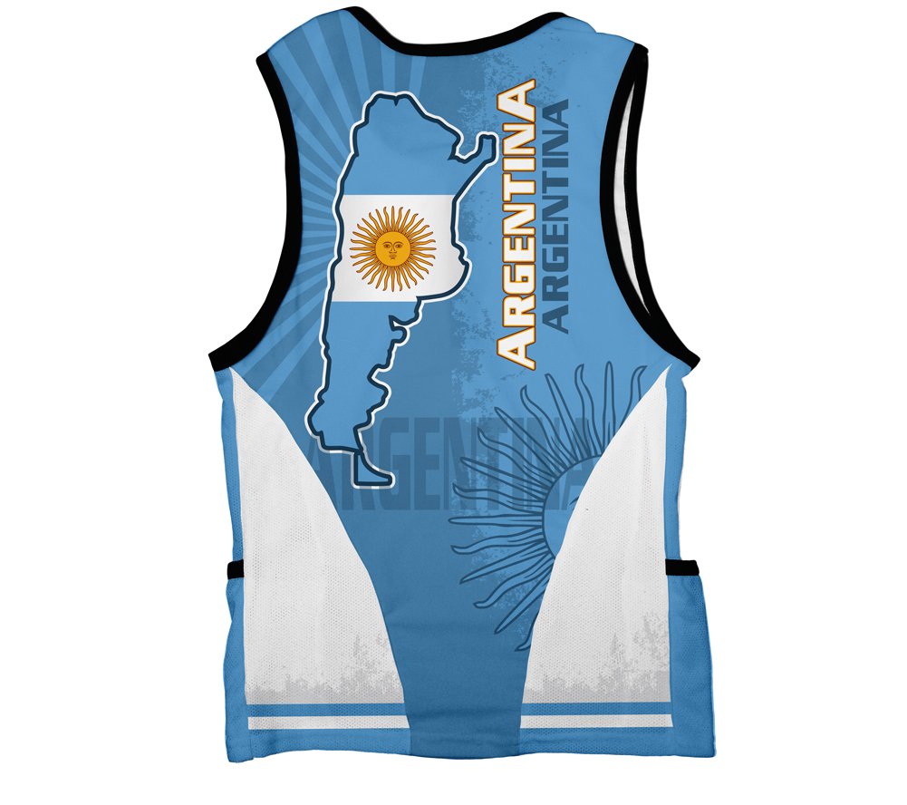 ScudoPro Argentina Triathlon Top for Men - Size L