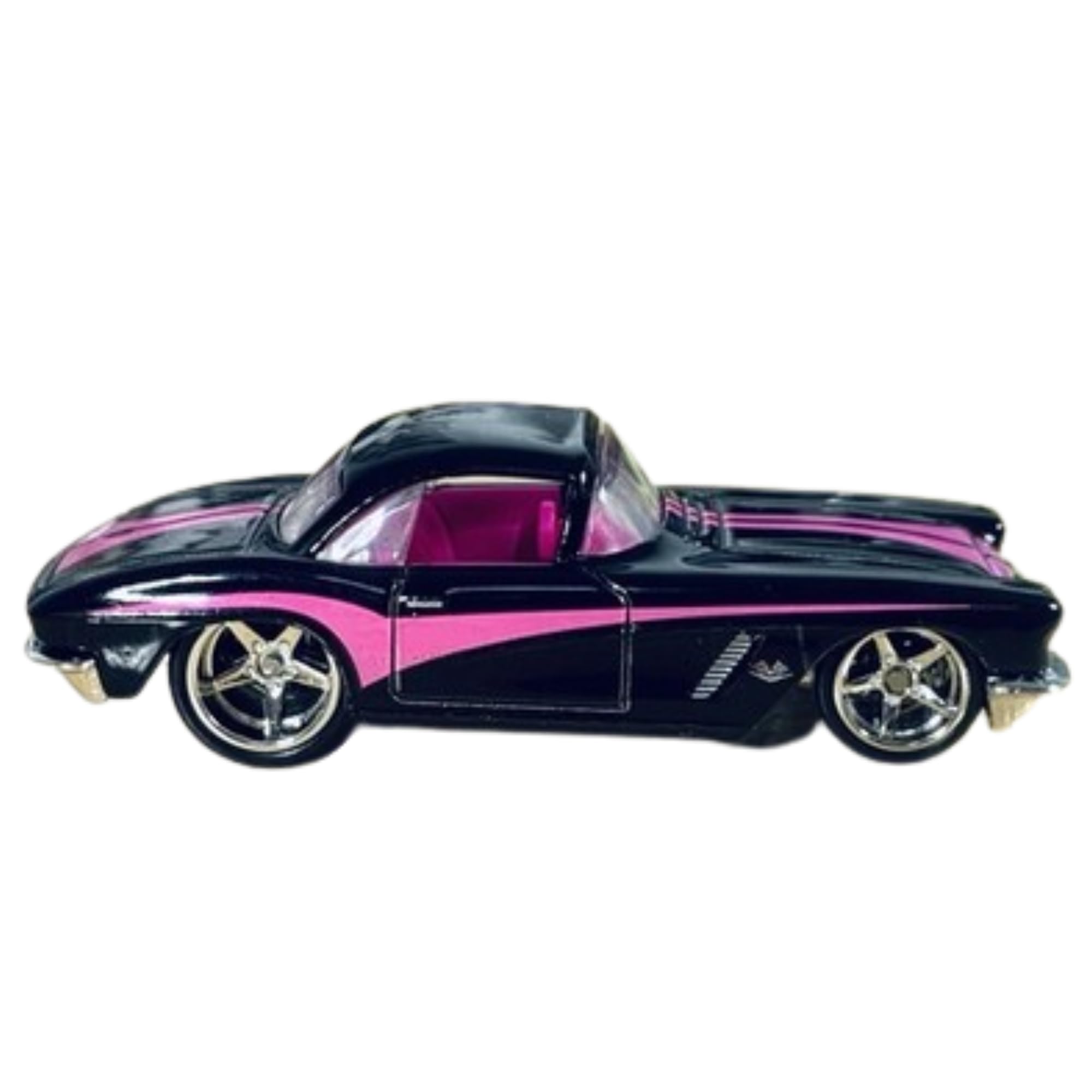 Hot Wheels 1:64 Scale Cars, Racecars, Trucks & Bikes - (Neon Speeders 62' Corvette - JKX95), Pink, 2 cm x 3 cm x 1 cm - Image 2
