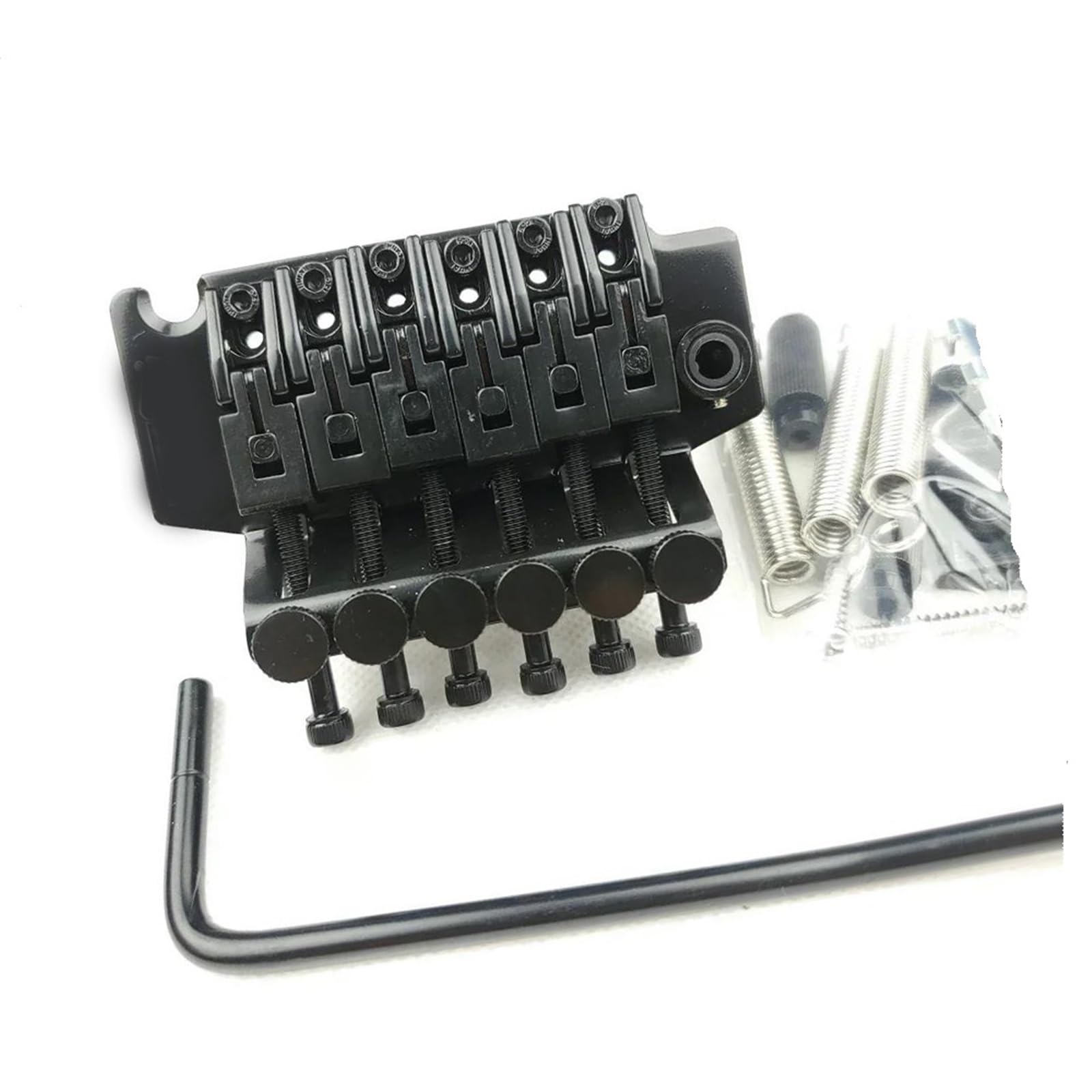 WODL1 Sześciostrunowa gitara elektryczna Mostek podwójny blokowany Tremolo Czarny Mostek Gitary Profesjonalnej