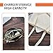 Chargers Travel Organiser Bag for Women Men Charging Cables Cosmetic Storage Bag Makeup Pouch for Friend Birthday Gifts for Sister Brother Toiletry Bags travel chargers Makeup Cosmetic Bags