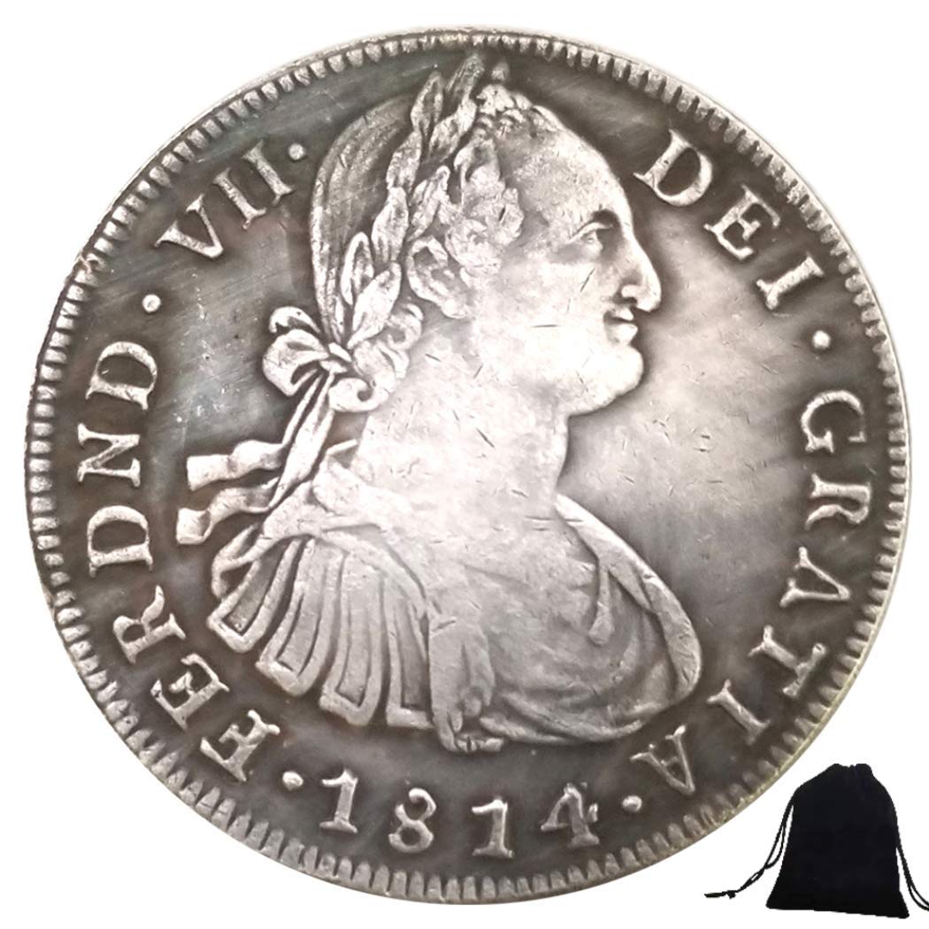 LKTingBax1814 Historical Carved Vintage Italy Coins-Great Europe Coins- Uncirculated Commemorative Old Coin + KaiKBax Bag - It's Handmade Coin Making Life Easier