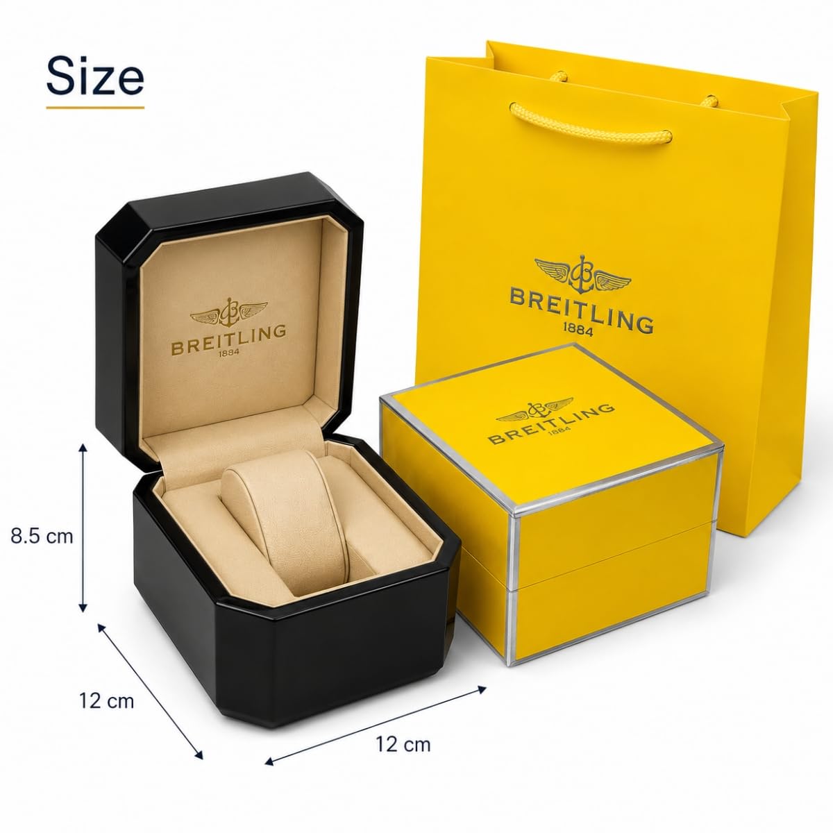 Uhrenhalter Box Strukturierter Holzkörper Uhrenkasten Uhrenplatz mit Abnehmbarem Kissenhalter und Weichem Innenbereich für Breitling Navitimer