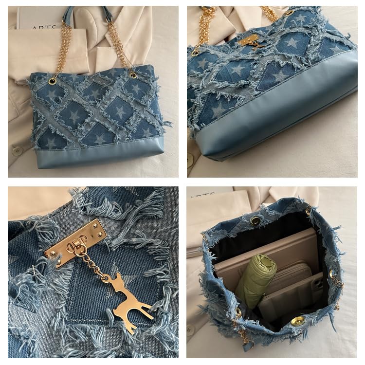 Bolso Denim Y2K para Mujer - Tote Grande Retro Estrella miniatura 5