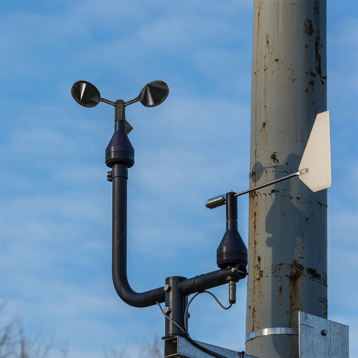 DOITOOL Sensor de Anemómetro para Medición de Viento en Exteriores, Carcasa Abs Resistente para Transmisor de Viento, Juego de 3 Unidades para Medición Precisa en Jardín y Patio
