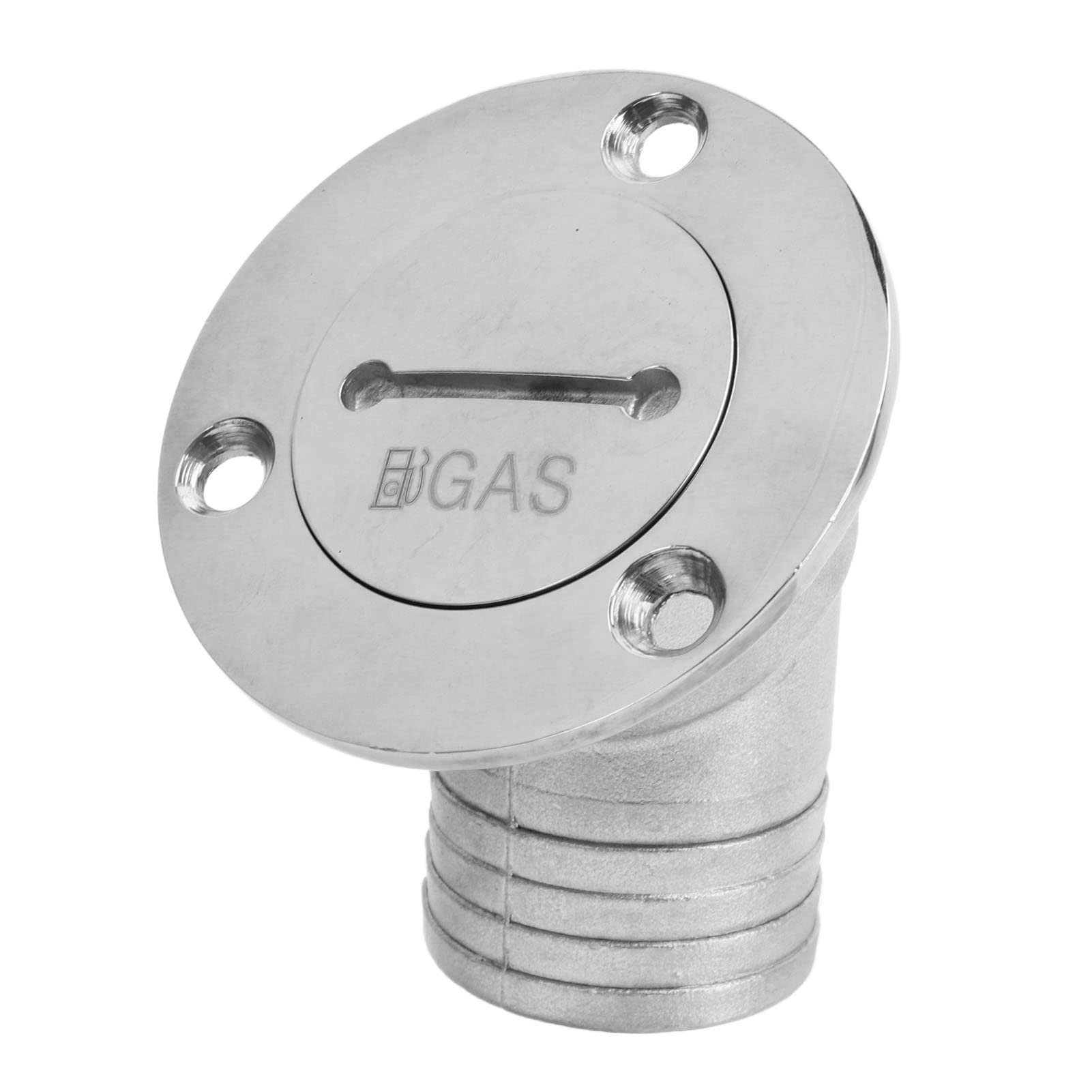 POENVFPO Boat Deck Filler, Marine Stainless Steel Boat Deck Filler with Key Mirror Polished Hardware for Yacht RV 45 Degrees 1.5in 38mm (Gas