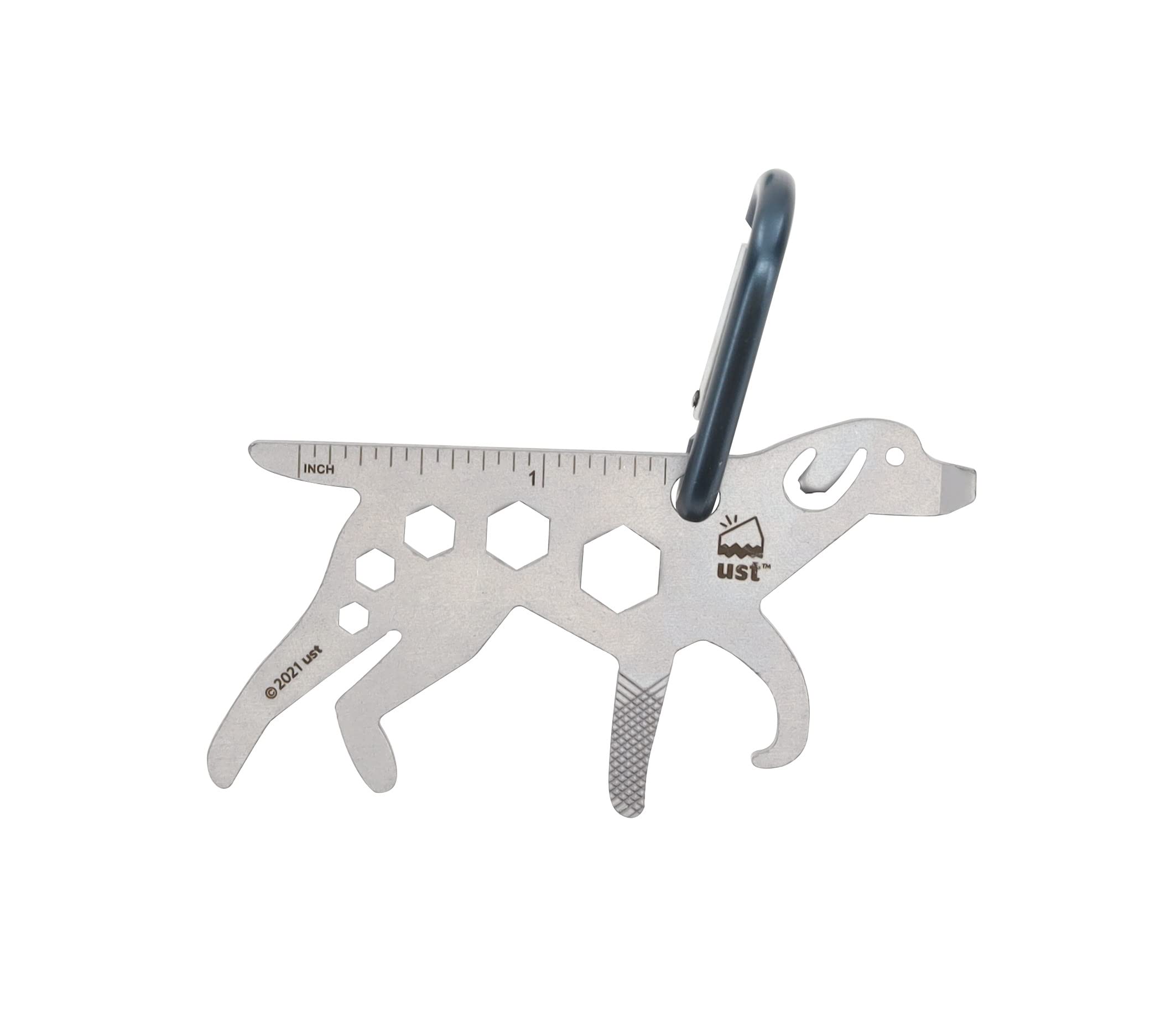 UST Tool-a-Long Multi-Tool Carabiners with Durable, Compact Stainless Steel Construction for Hiking, Kayaking, Camping, Travel and Outdoor Survival