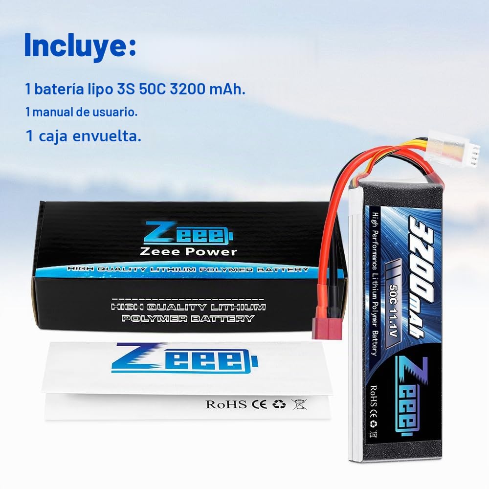 Zeee 3S Lipo Batería 11.1V 50C 2200mAh Batería Corta con Enchufe XT60 para RC Coche Camión RC Vehículos Barco Drone RC Avión Cuadricóptero Helicóptero FPV Racing Hobby Modelos (2 Piezas)