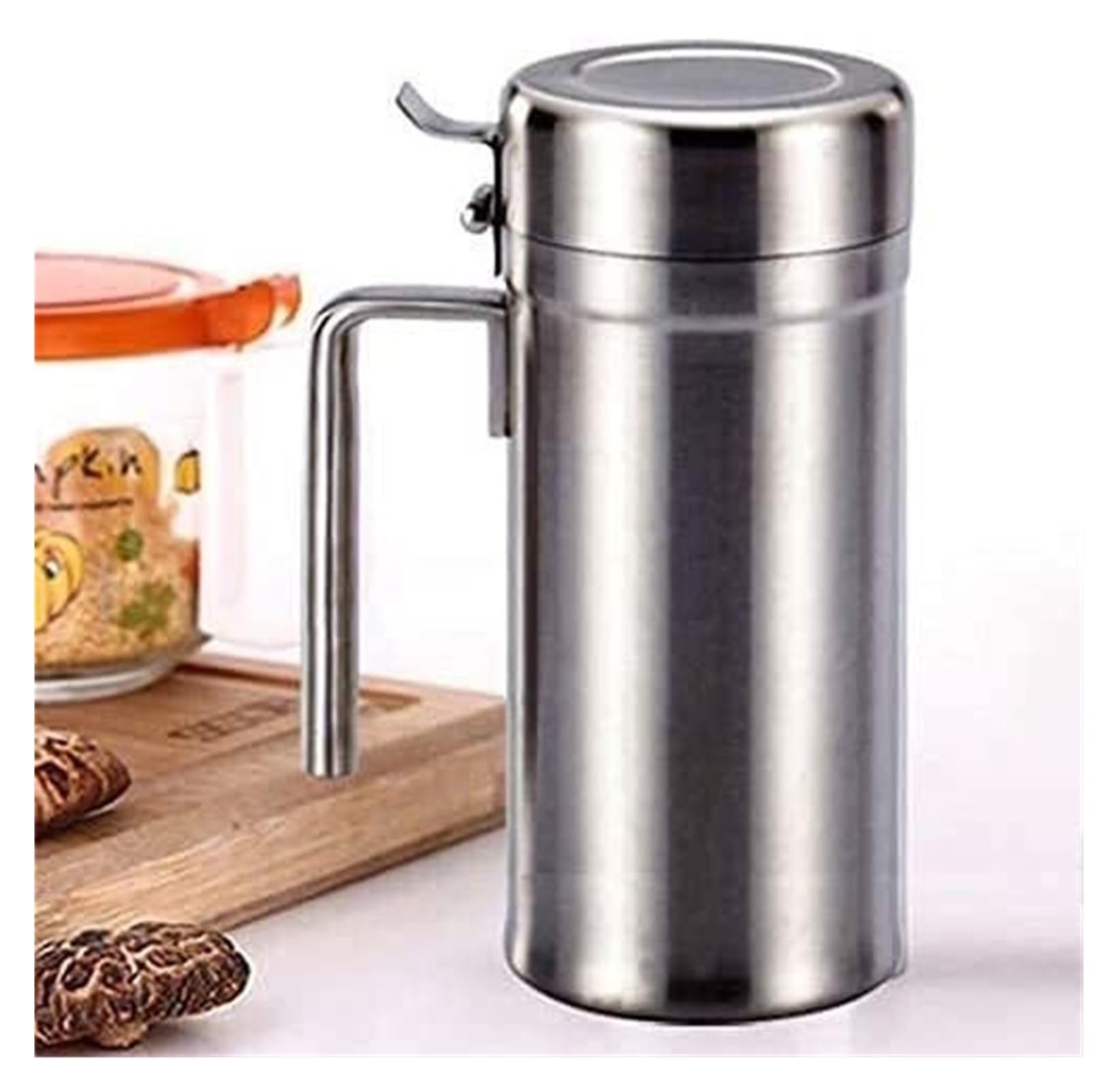 Set Olio e aceto Dispenser for Olio e aceto, Bottiglie for condimenti for Bottiglie di Olio in Acciaio Inossidabile Contenitore for l'erogazione di Olio commestibile Oliera