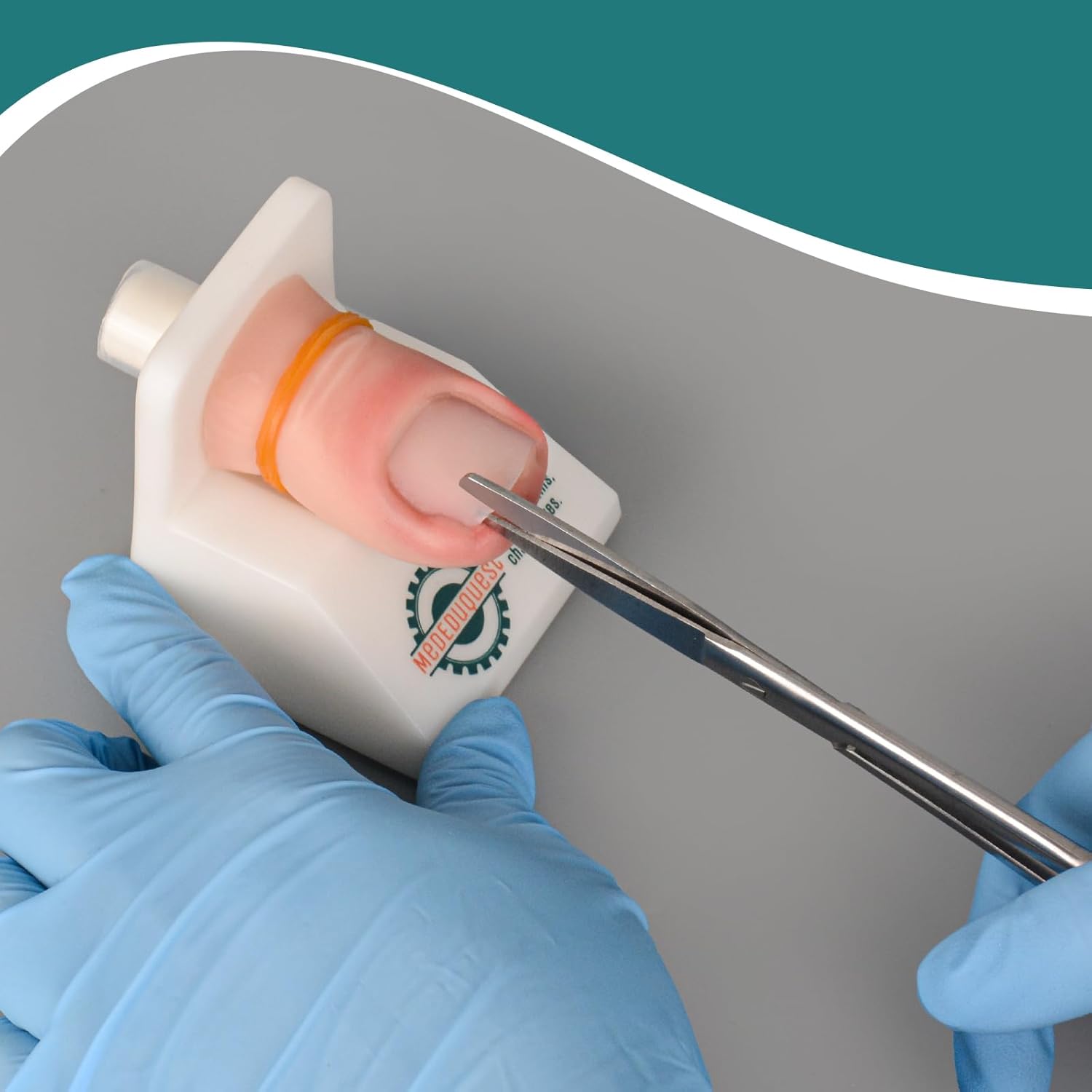 Ingrown Toenail Trainer Kit with Base,Ingrown Toenail Simulator for Medical Education, Wound Care Training Model