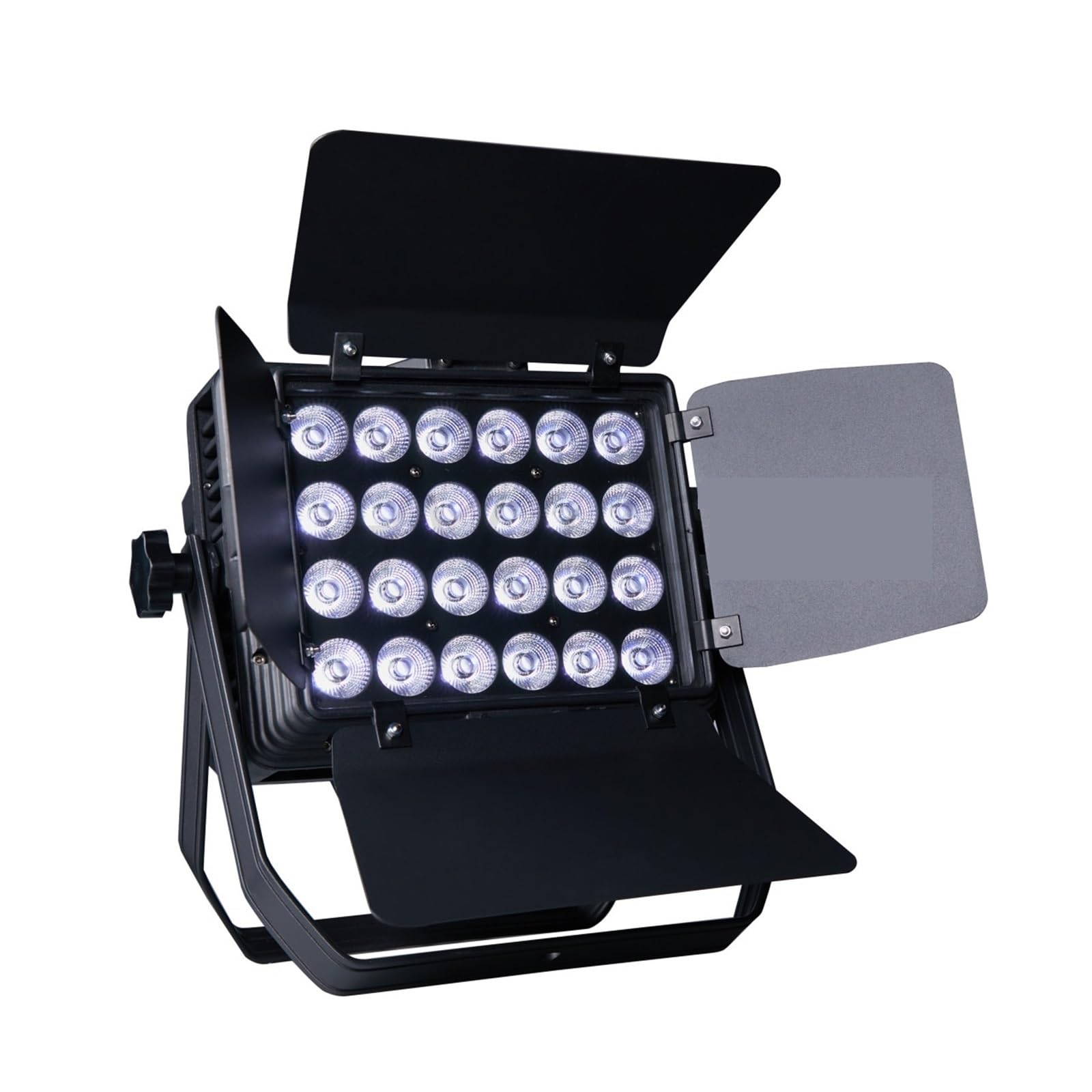 Wodoodporna dekoracja dyskotekowa LED światła ścienne IP65 z drzwiami na zawiasach, 24x18W RGBWA UV 6 w 1, efekty stroboskopowe dla DJ-ów, oświetlenie sceniczne na imprezy (4 szt. 24x12W 4 w 1)