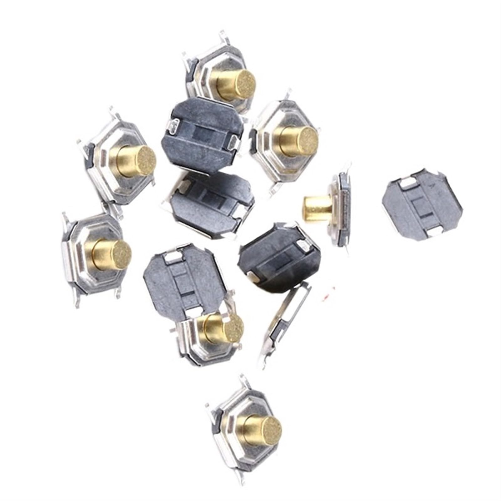Lot de 20 micro-interrupteurs tactiles 4 x 4 x 3 mm, 4 x 4 x 3, 4 broches/pieds SMD