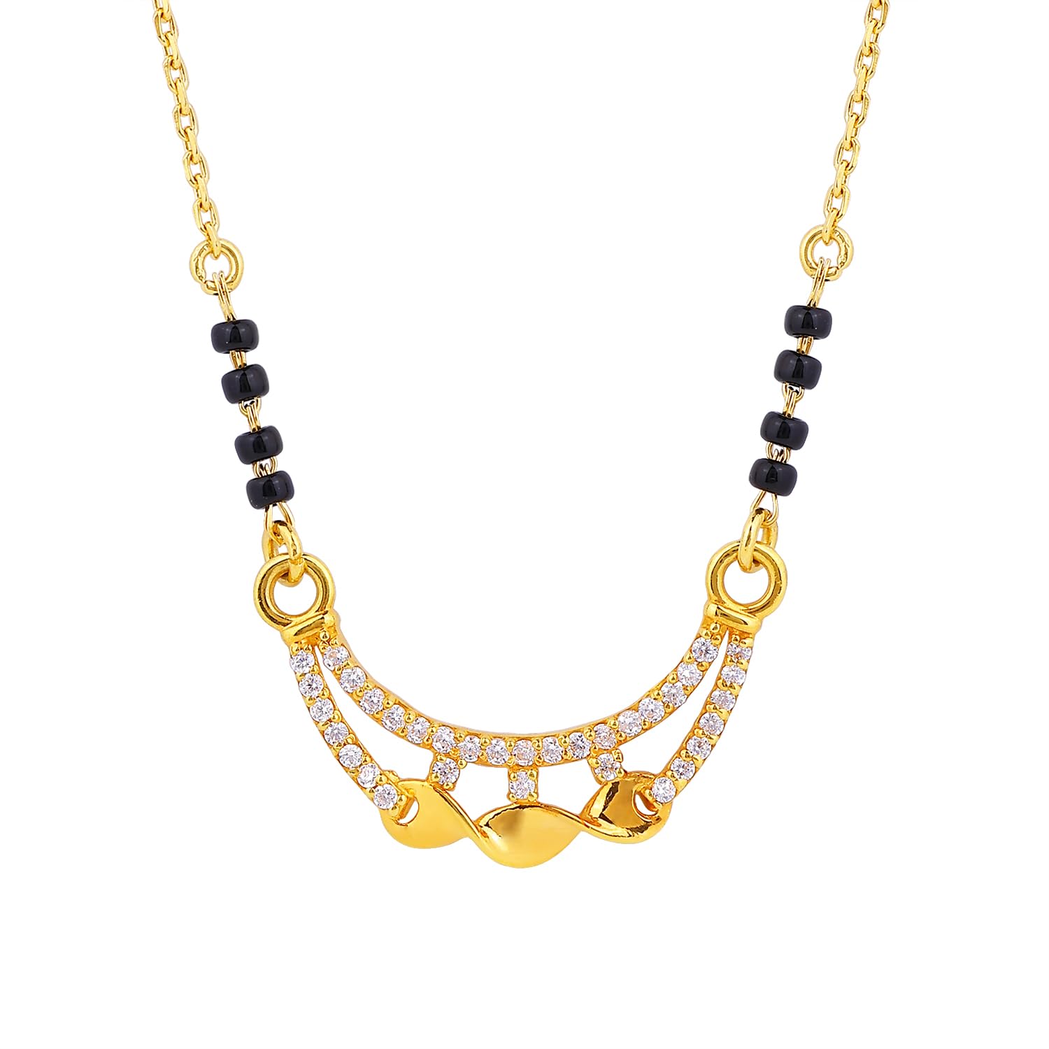 1gm Micron 18K Gold Plated Hypoallergenic Black Beads Kala Mani 925 Sterling Silver Mangalsutra | Tanmaniya |Karthamani Pathak Chandi Necklace Jewellery | Pure Silver Gift for Women-image-30