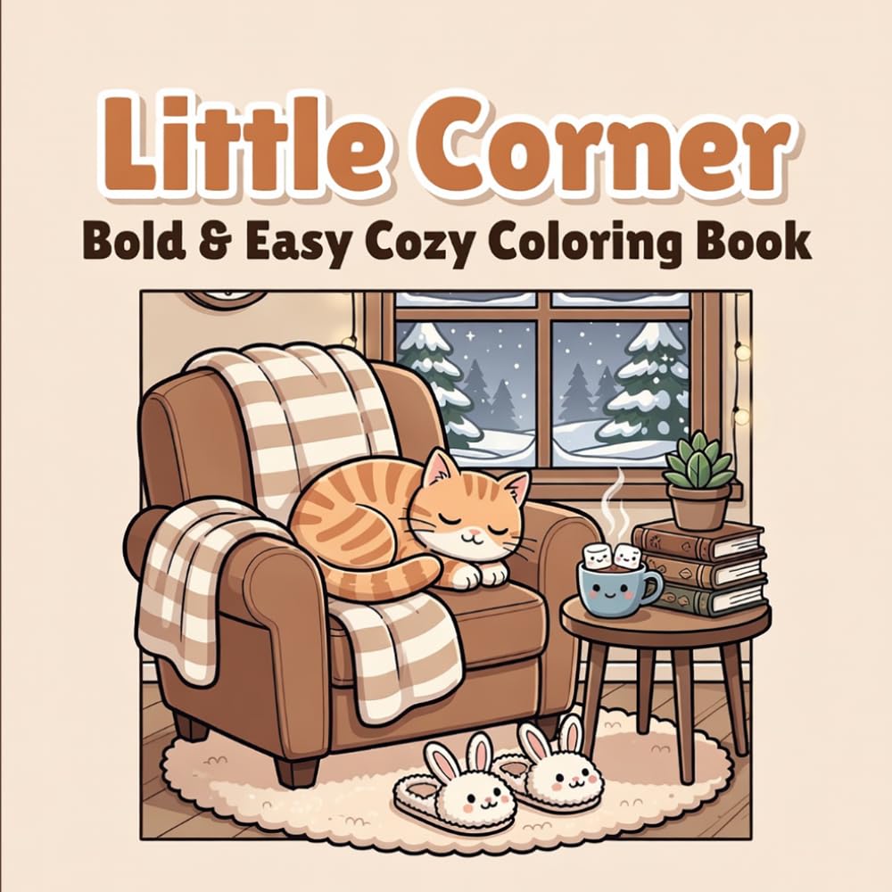 Little Corner: Bold & Easy Cozy Coloring Book