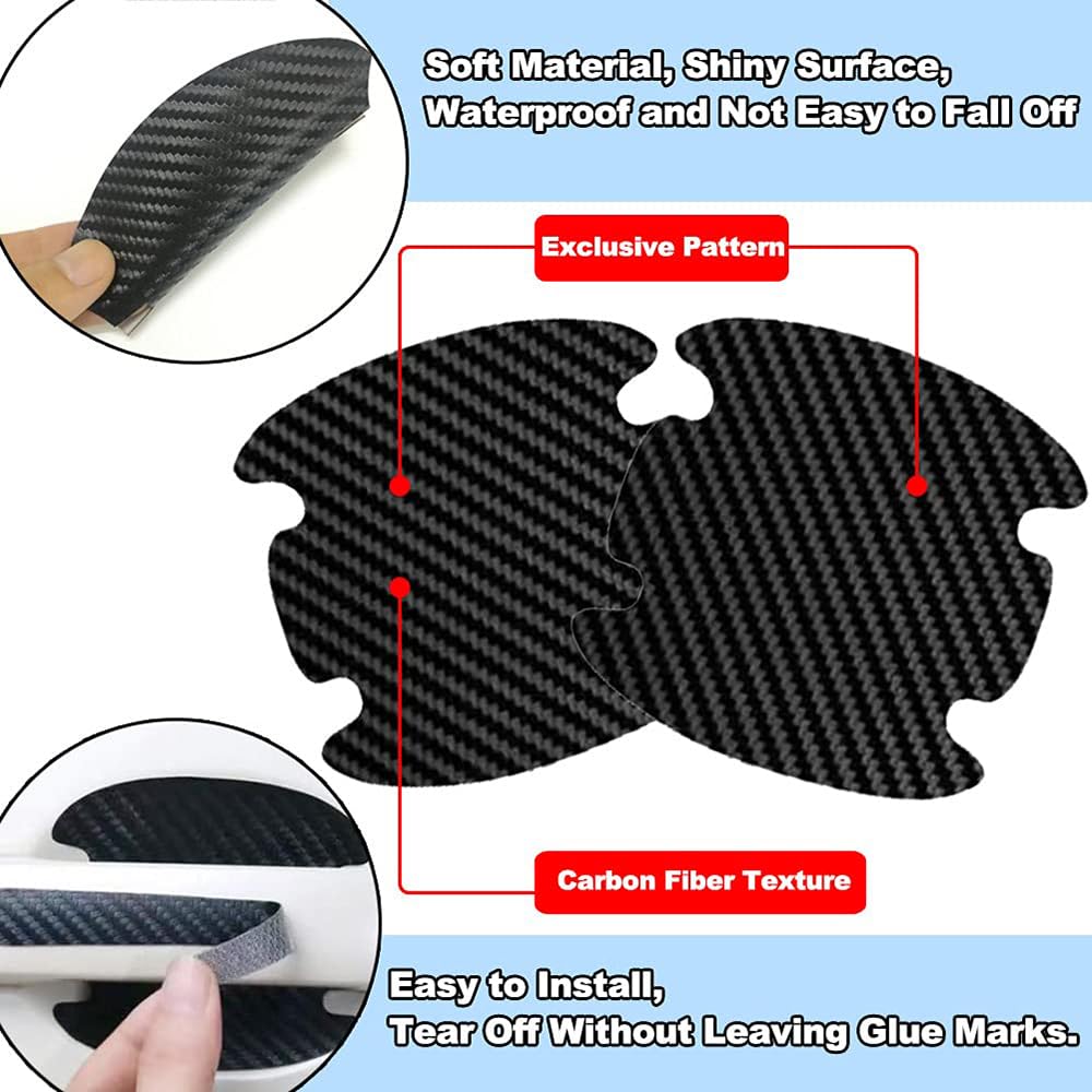 8 Pièces Protecteur Poignée Porte Voiture - Anti-Rayures Pour Citroën C3 Aircross 2017-2022