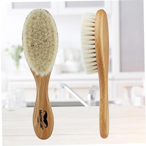 Miniatura 9 de Cepillo de lana 2 uds. Cepillo de afeitar para hombre, cepillo limpio para la cara, cepillo para barba, bigote, arbusto