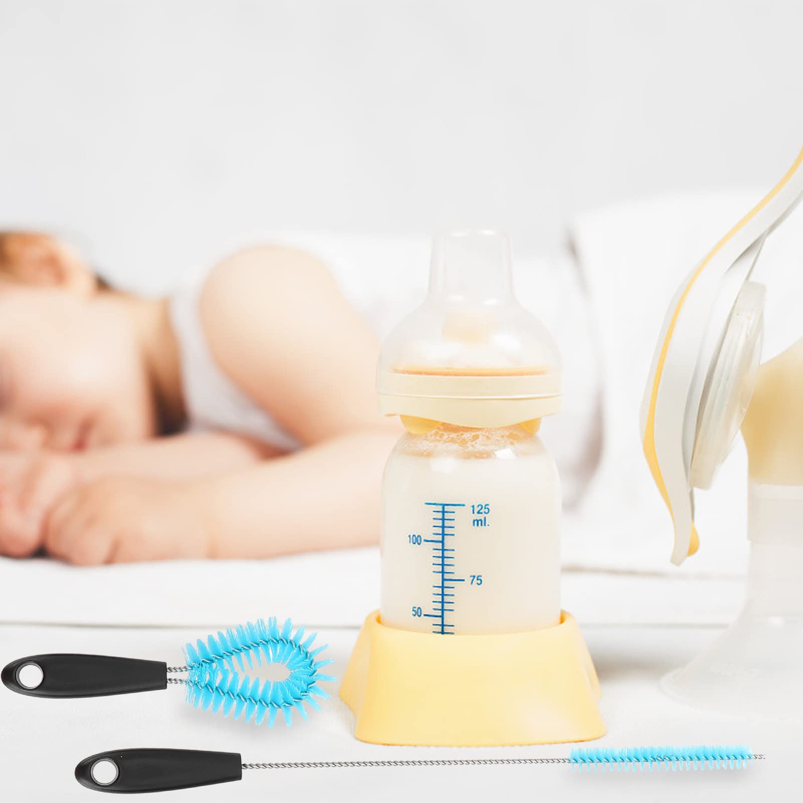 Beavorty 3pcs Cleaning Brush Bottle Cleaner Brush Bottle Brush Cup Brush Milk Bottle Clean Brush Multipurpose Clean Brush Glass Cup Clean Brush Home Brush Long Handle Cleaner Brush