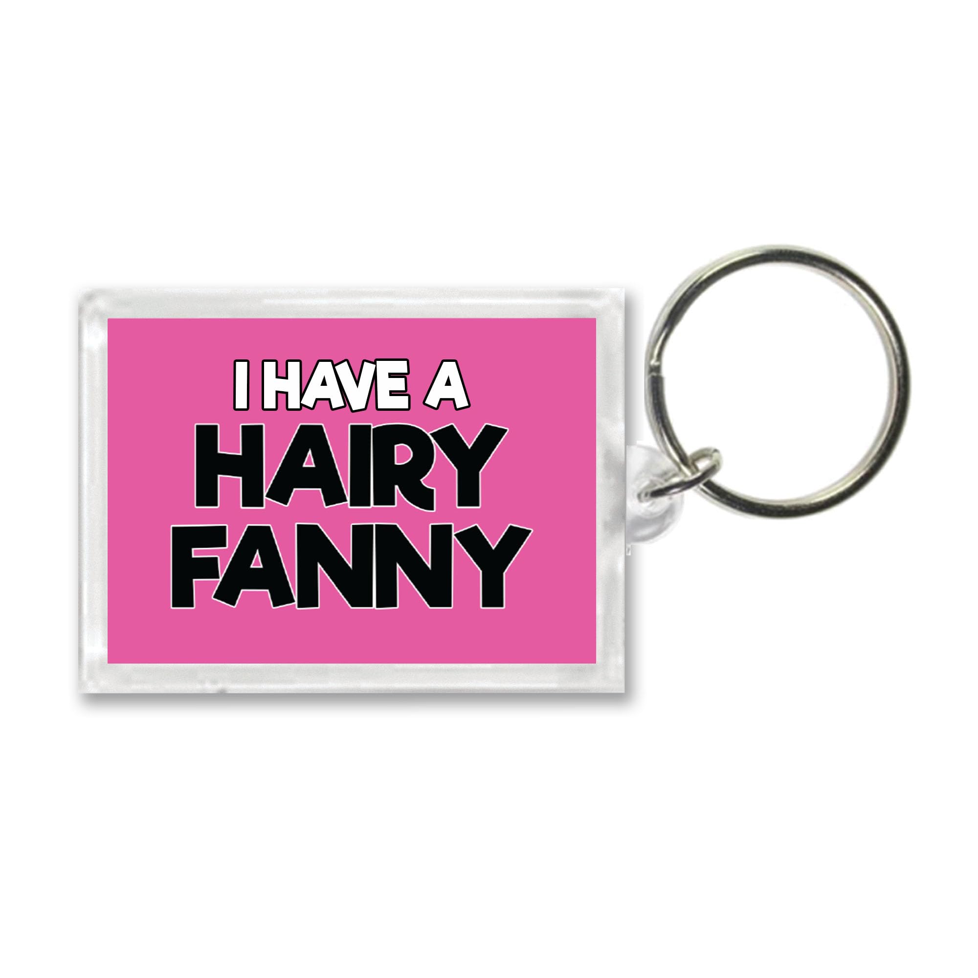 Rib ticklerz - Funny Keyring - I Have A Hairy Fanny - Joke Gift For Work Colleague - Work Bestie - Joke Birthday Gift - Wife Girlfriend Banter Gifts Keys - KR25