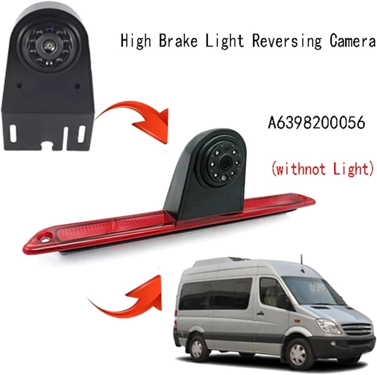Car High Brake Light Reversing Camera Rear View Camera Compatible with Mercedes Benz Vito Viano W639 2003-2014