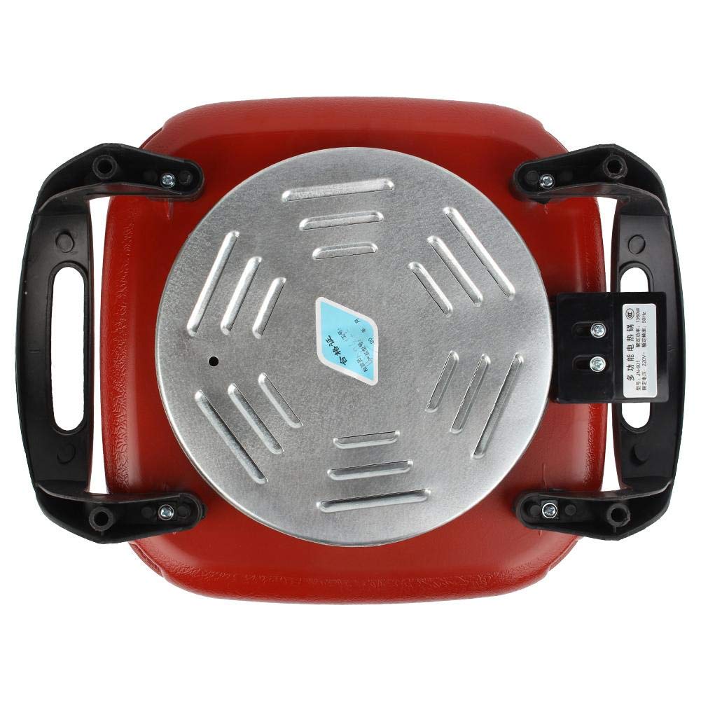 Cocoarm Pot cuisinière électrique multifonctionnelle antiadhésive Pot carrée mijoteuse mijoteuse (Prise européenne 220 V)