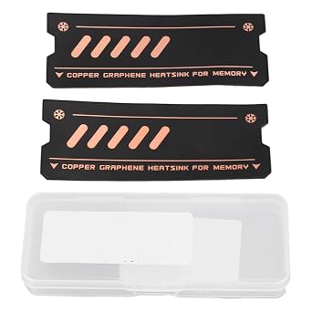 Laptop Memory Heatsink Dual Layer Graphene Copper Foil RAM Cooler for DDR5 DDR4 DDR3 DDR2 Modules Laptop PS5 Steam Deck ROG Ally Legion Go 2pcs 67x26x0.05mm
