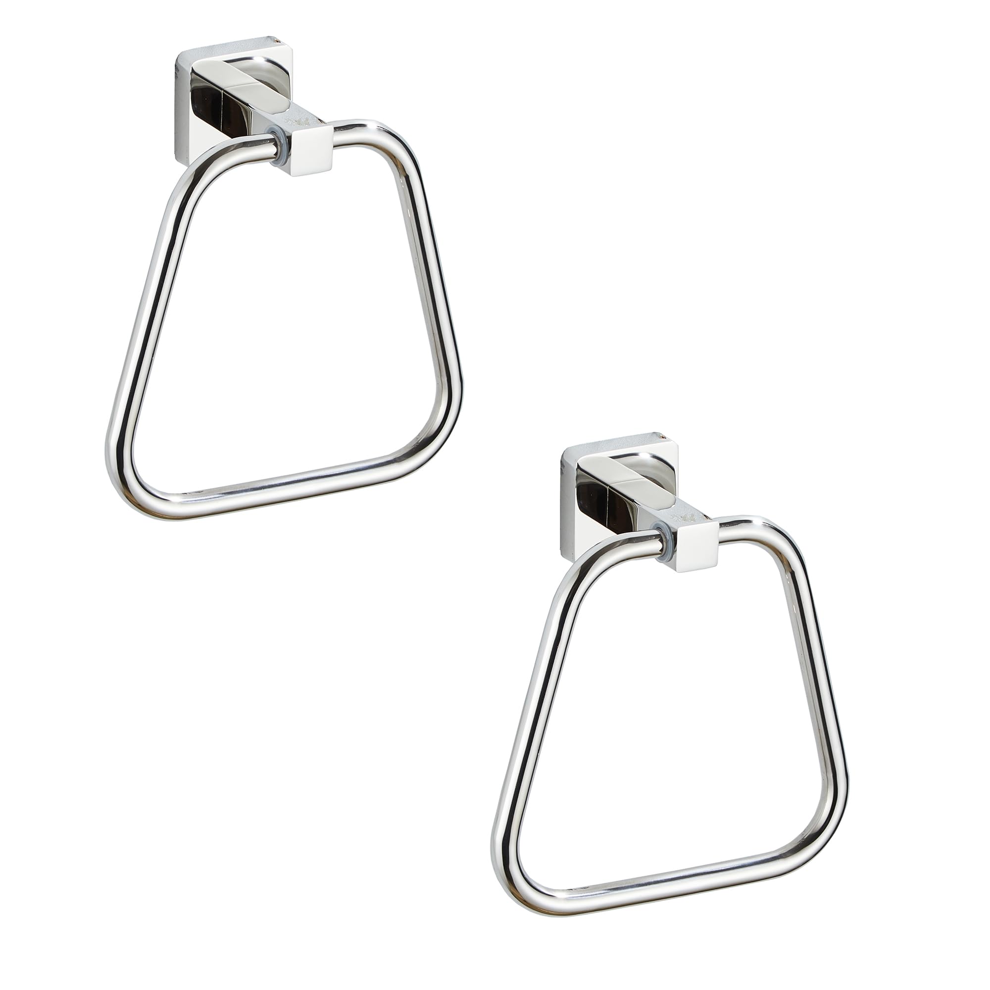 Lot de 2 anneaux porte-serviettes chromés pour salle de bain, cuisine, salle de bain, support mural en acier inoxydable robuste