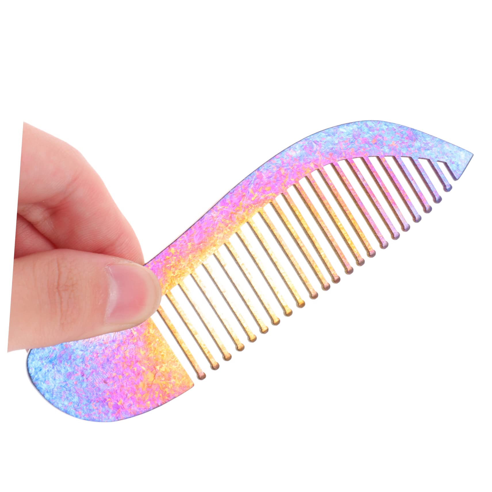 Peine de Peluquería de Aleación de Titanio, Diseño Pez Portátil
