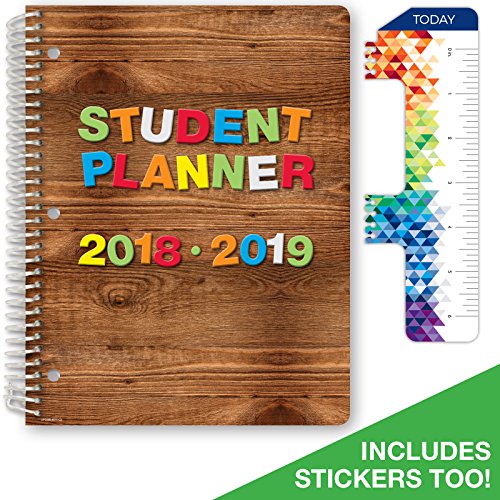 Dated Elementary Student Planner for Academic Year 2018-2019 (Block Style - 8.5