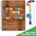 Dated Elementary Student Planner for Academic Year 2018-2019 (Block Style - 8.5"x11" - Wood Letters Cover) - Bonus RULER / BOOKMARK and PLANNING STICKERS