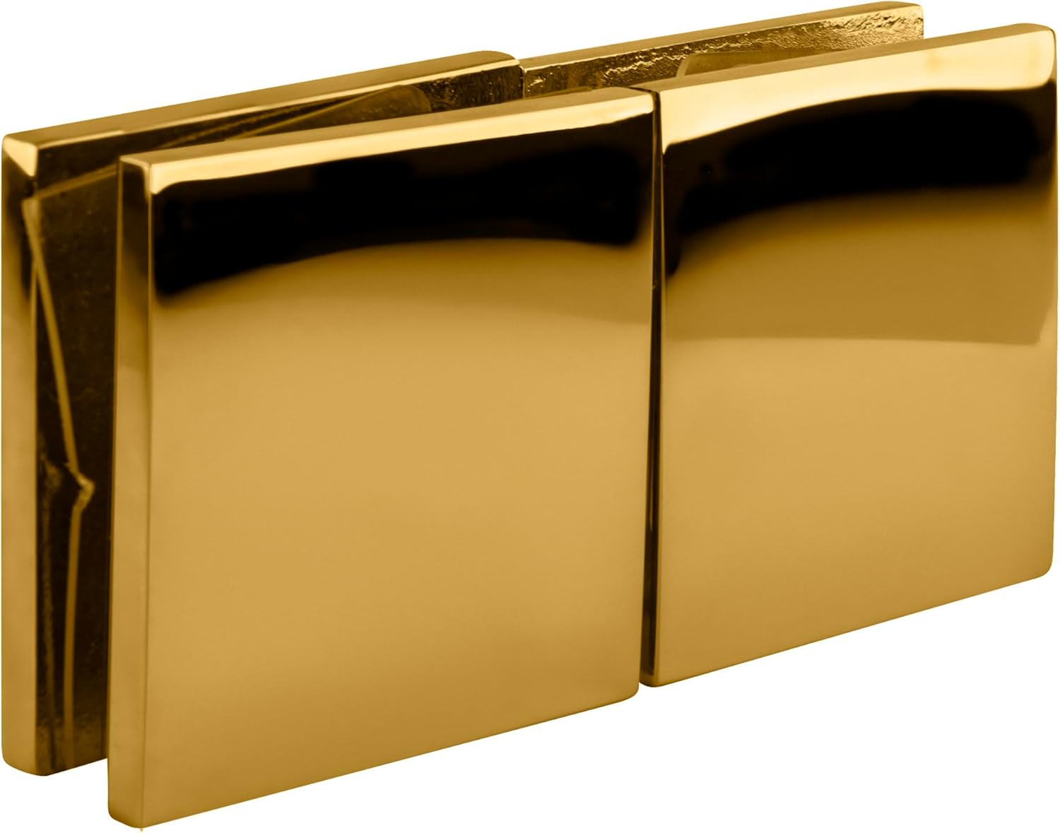 C.R. LAURENCE SGC188BR CRL Brass Square 180 Degree Glass-to-Glass Movable Transom Clamp