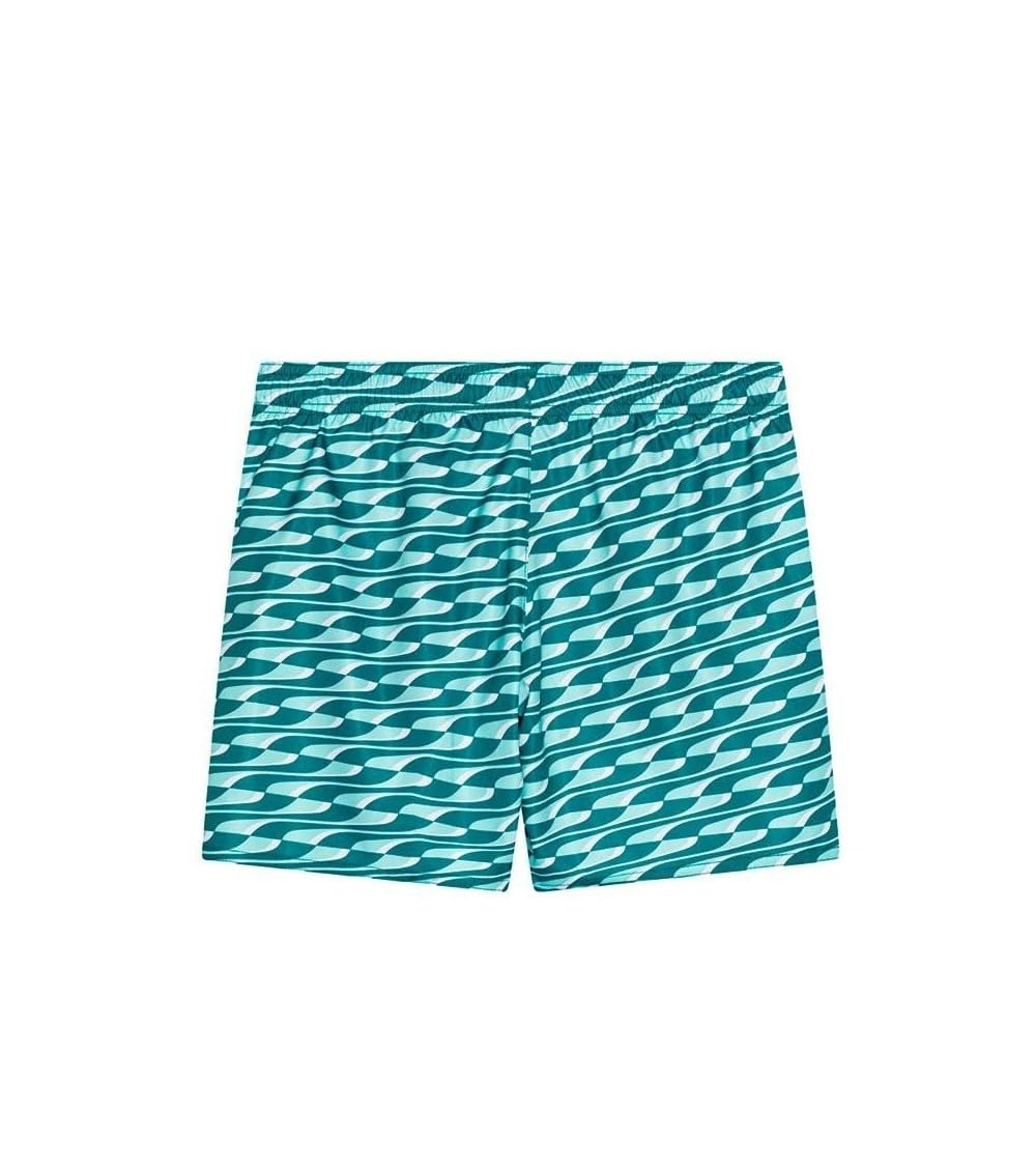 PUMA Pantalones cortos de natación con estampado de rayas de longitud media para niños