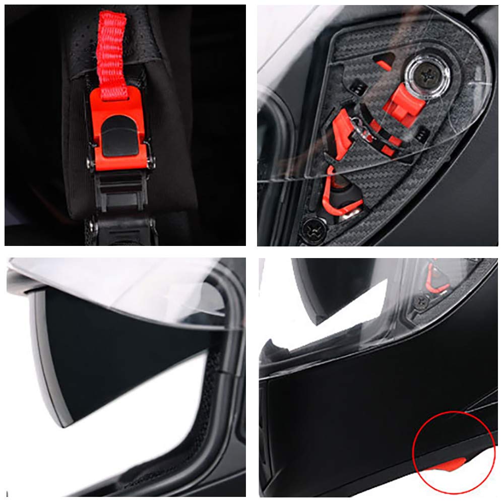 Cascos Moto Bluetooth Integrado,Casco de Moto Scooter con Guantes y Mascarilla, Casco Integral ECE Homologado con Doble Anti Niebla Visera para Mujer Hombre Adultos 55-64CM