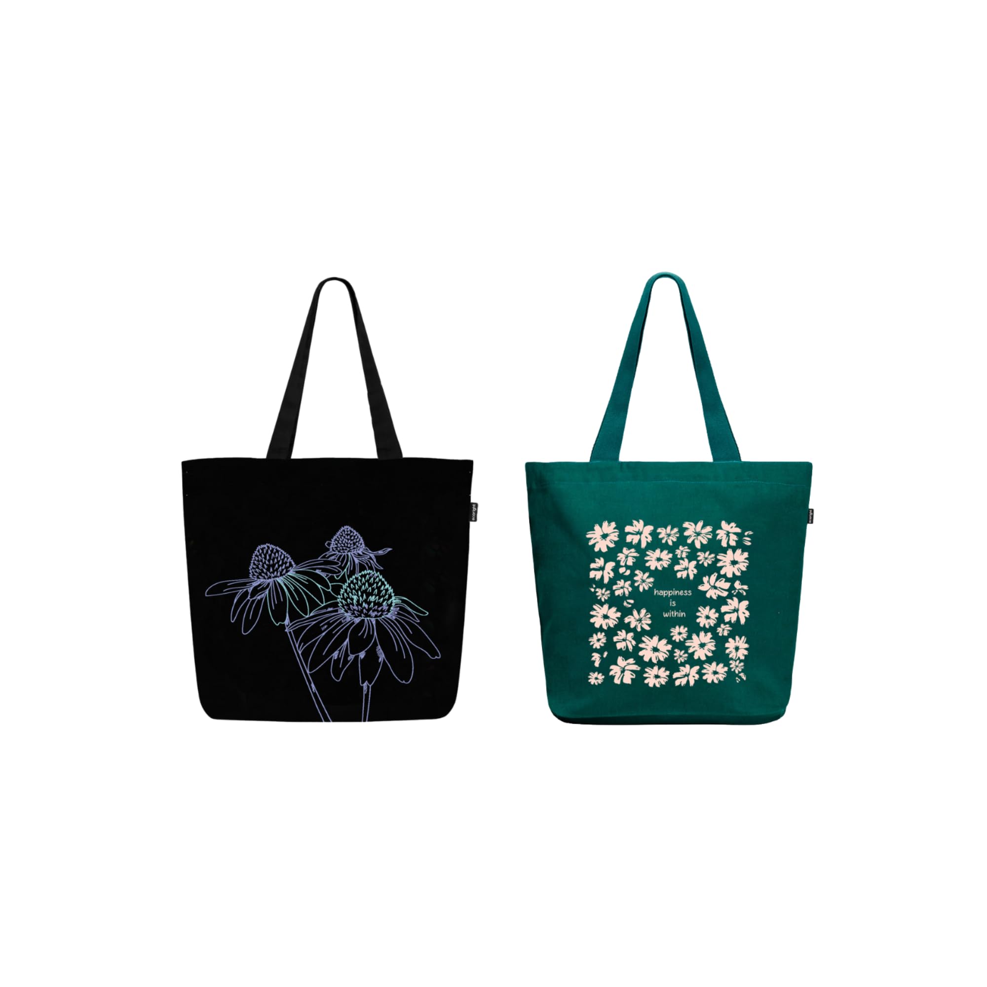 Eco RightEcoright Large Canvas Tote Bag for Women, Zipper Handbags for Women Inner Pocket for Shopping, Office & Daily Use