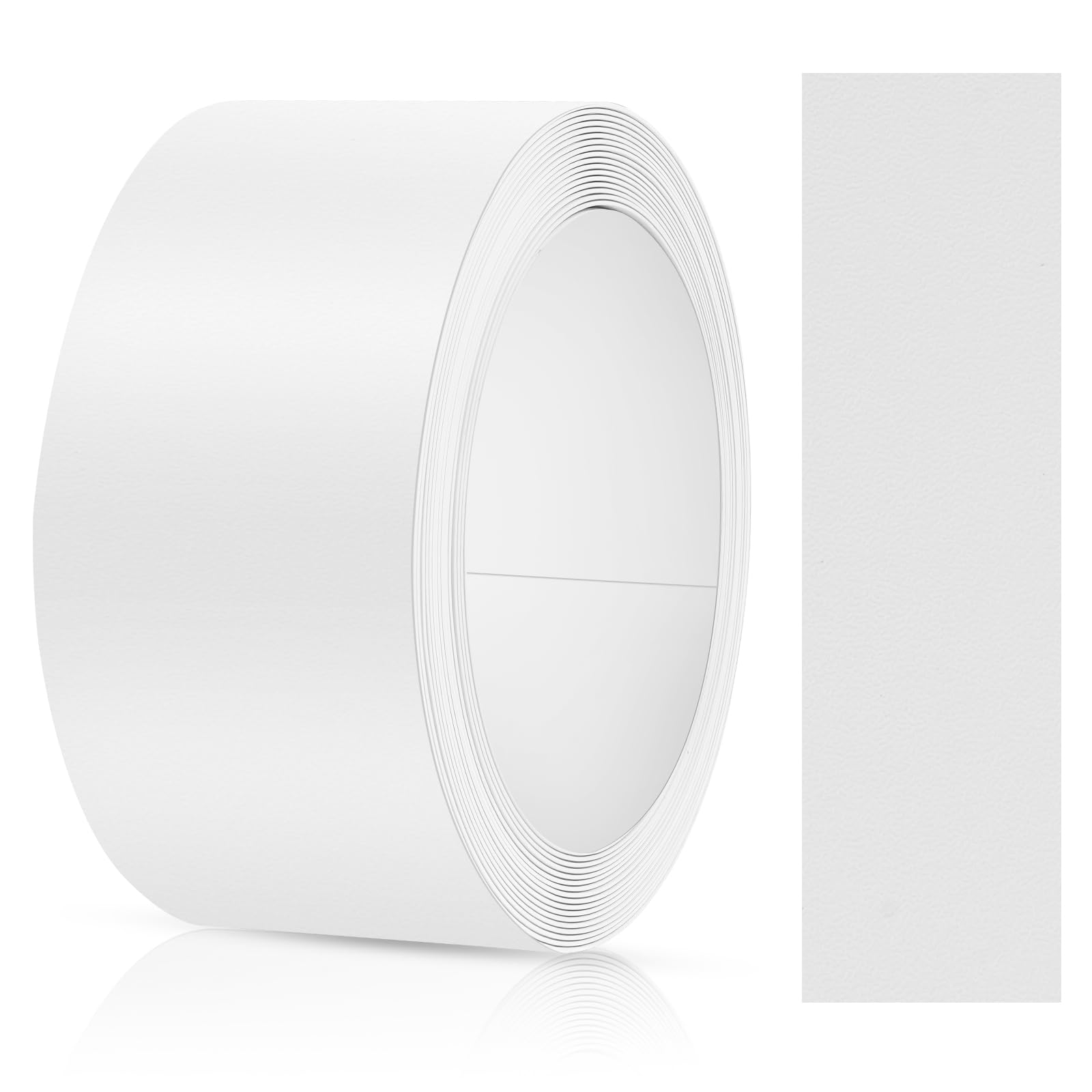 NUTKIT Melamine Edge Tape Self-Adhesive, Kitchen Worktop Furniture Edging Strip, Secure Hold Without Ironing, Masking & Packaging Tape for Edges Banding/Shelves/Wooden Panels(40mm x 5m, White)