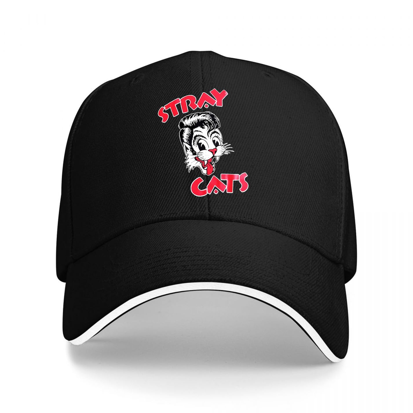 Uhrzhzz Baseball Cap Stray Cats Rockabilly Band Graphic for T Black Dad Trucker Hat