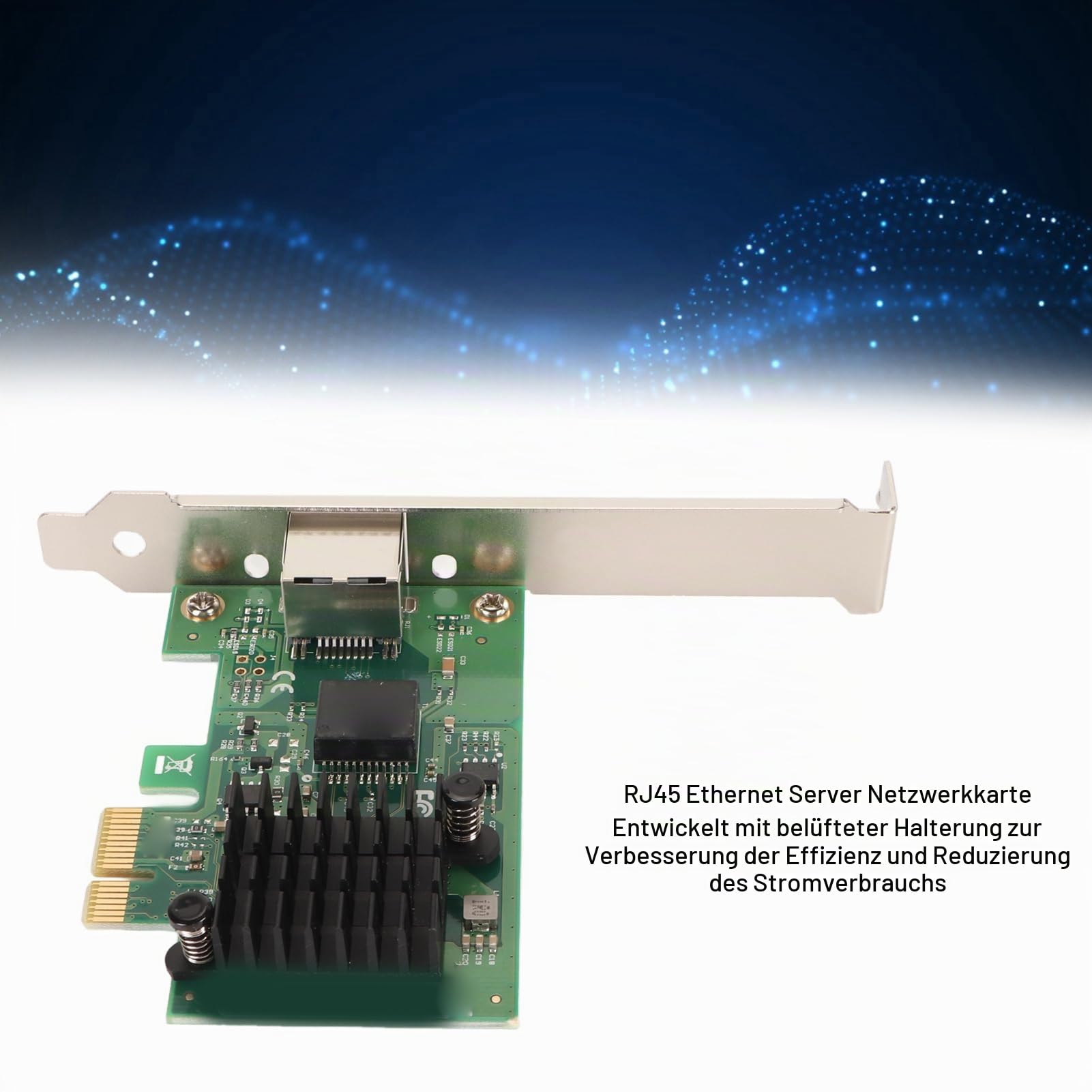 2,5G Gigabit Ethernet Converged Network Card, I226 T1 PCI E X1 RJ45 Port Server Network Card, 10 100 1000Mbps Gigabit Ethernet Converged Network Adapter, Plug and Play