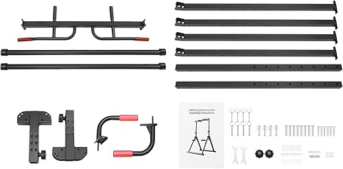 Miniatura 9 de Estación de dominadas triangular, barra de dominadas independiente con perillas antideslizantes, cómodas barras de estructura triangular y tubo